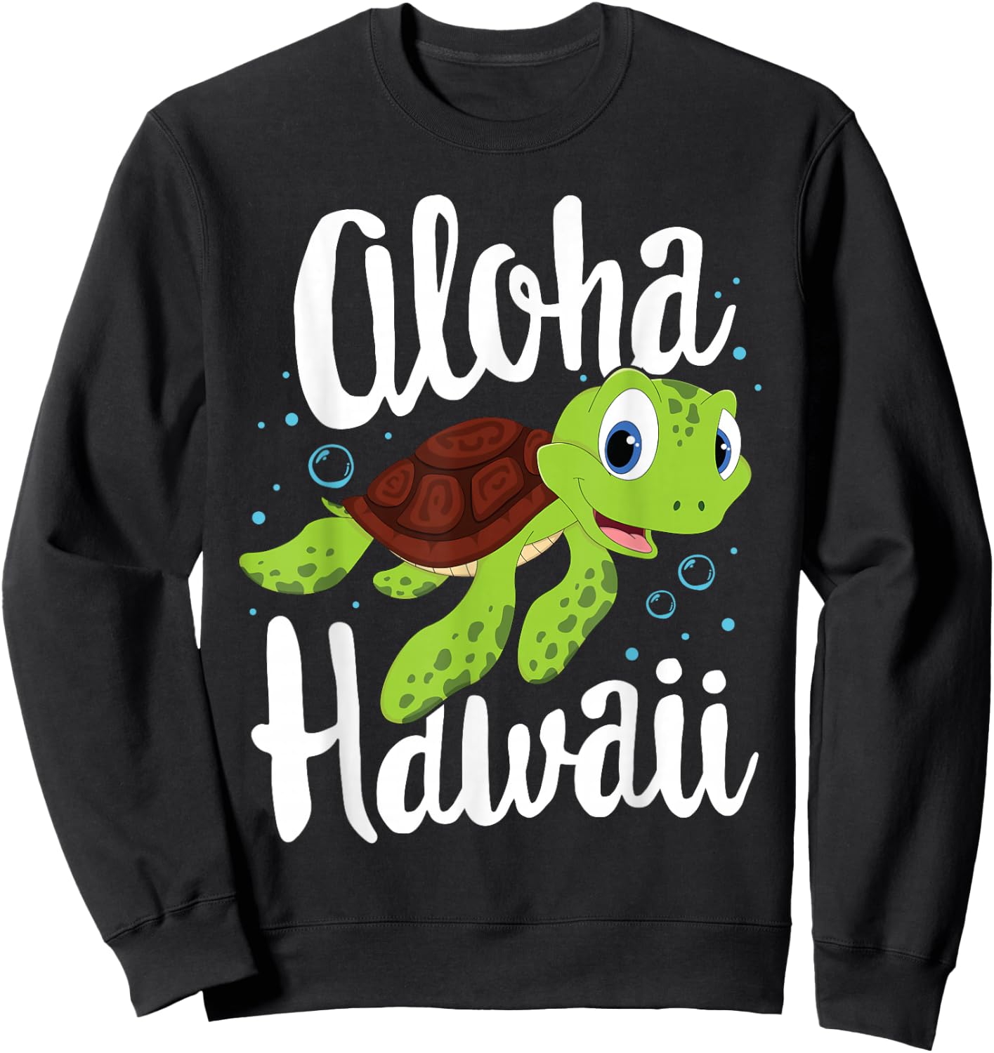 Aloha Hawaii Kids Boys Sea Turtle Hawaiian Vacation Sweatshirt - Sweatshirt | Black