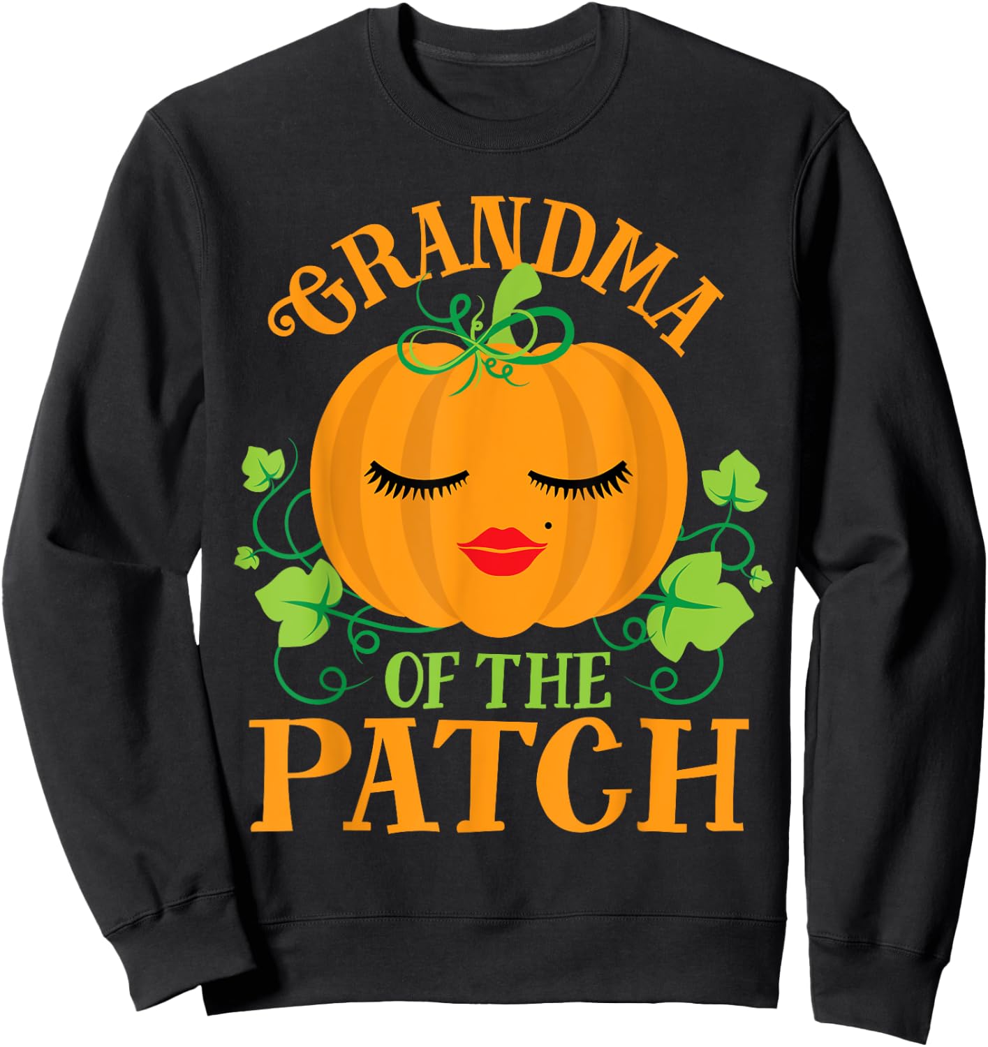 Grandma Pumpkin of the Patch Sassy Matching Family Halloween Sweatshirt - Sweatshirt | Black