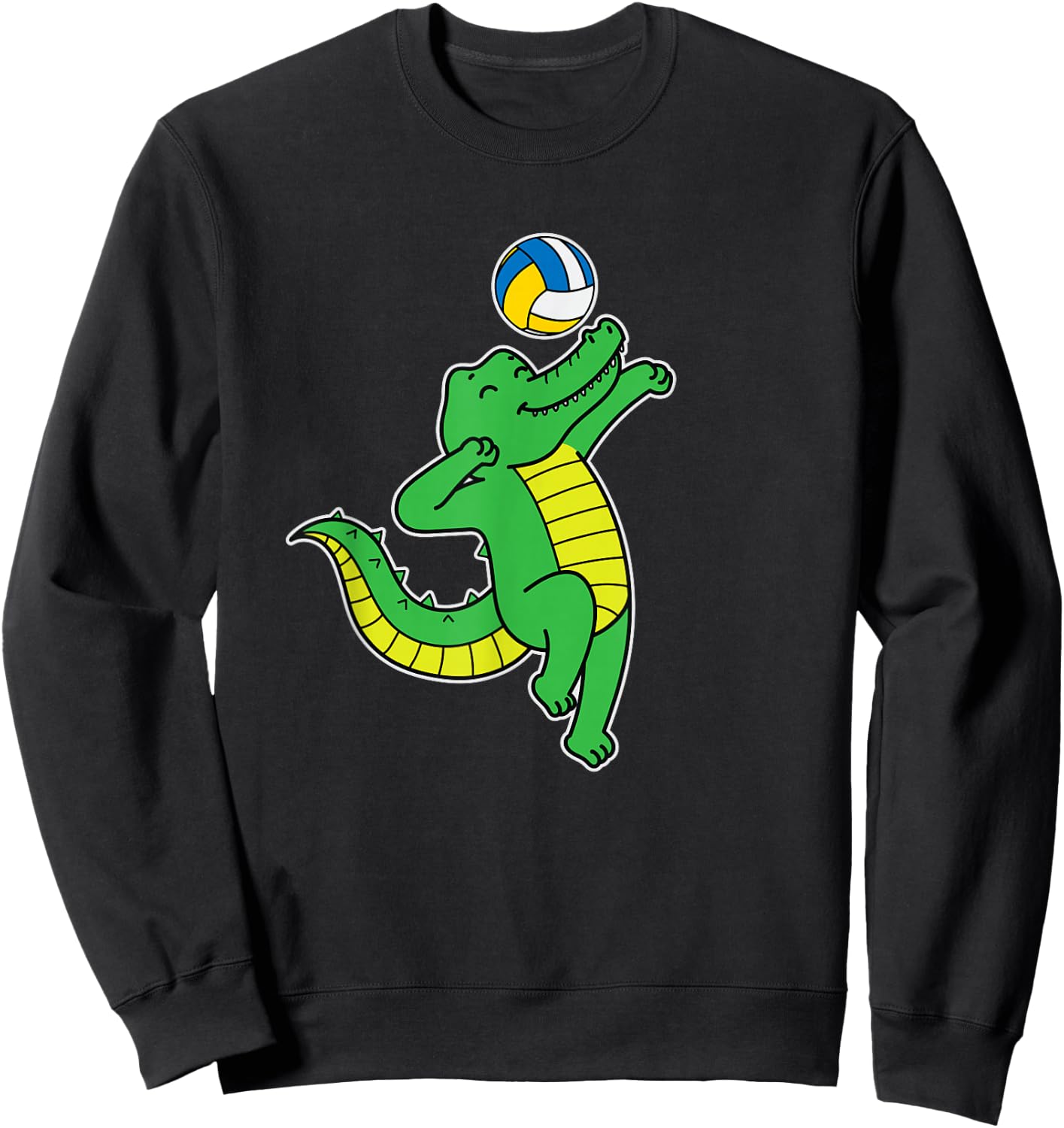 Crocodile plays Volleyball Sweatshirt - Sweatshirt | Black