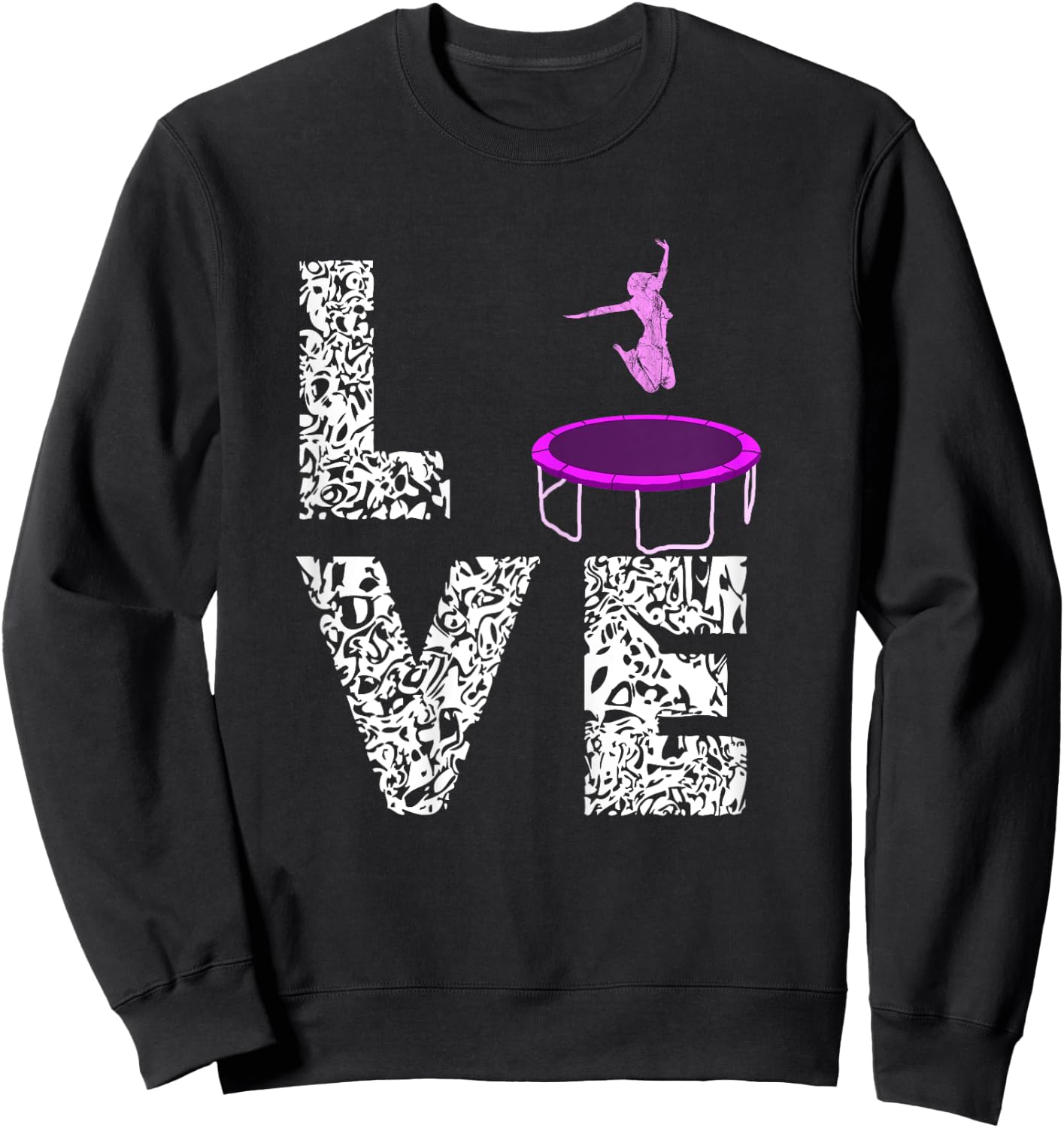 Trampolining Jumping Love Trampolinist Gymnastic Trampoline Sweatshirt - Sweatshirt | Black