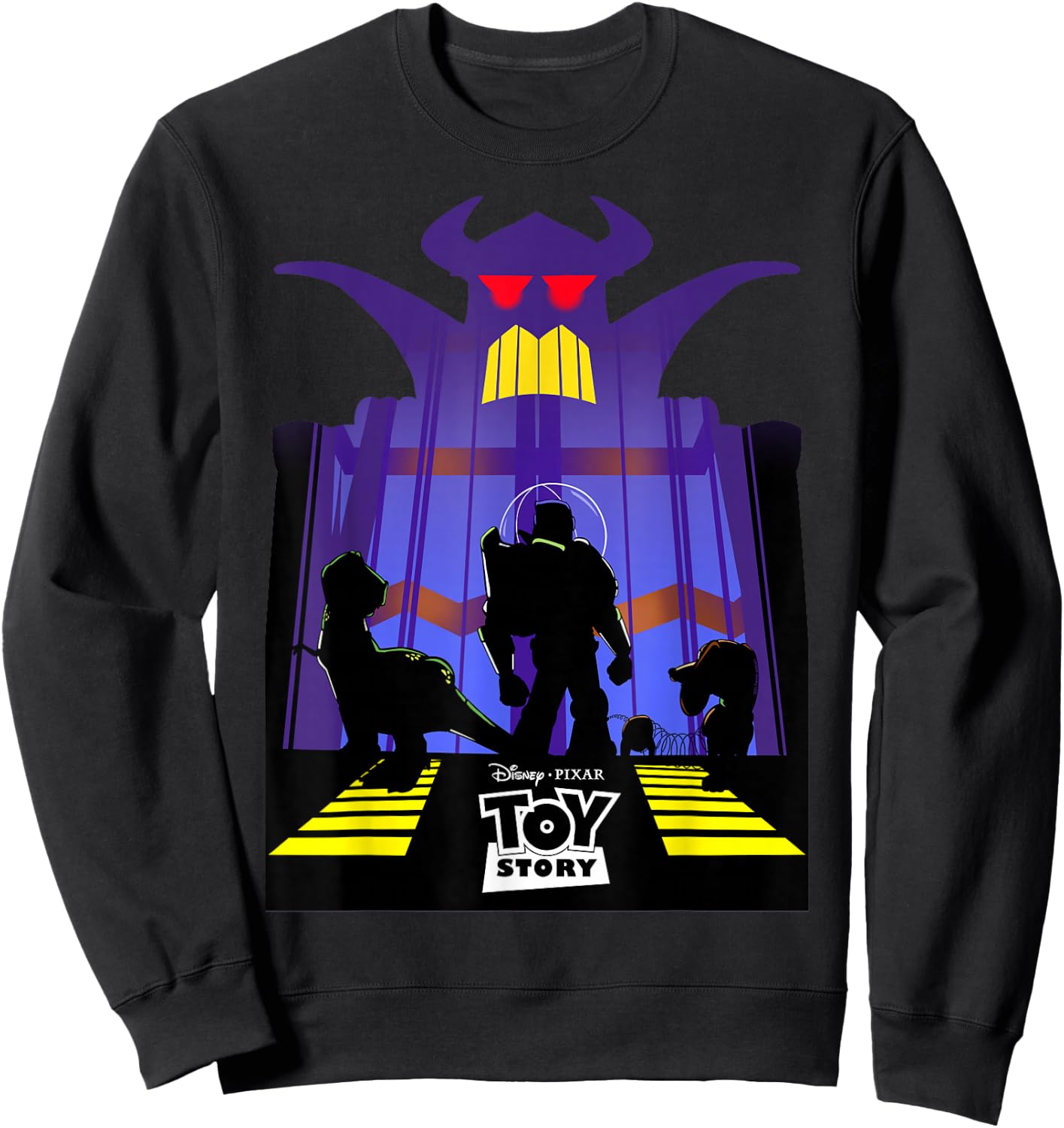 Disney Pixar Toy Story Evil Emperor Zurg Silhouette Poster Sweatshirt - Sweatshirt | Black