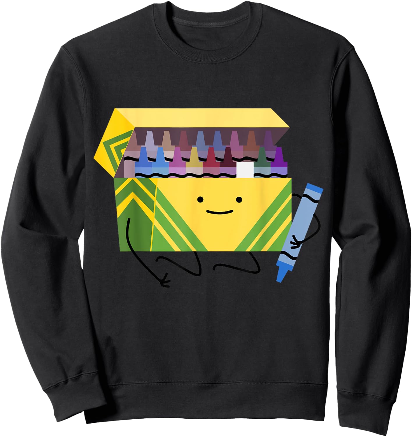 Funny Good Boys Crayon Box Smile Teacher Gift Sweatshirt - Sweatshirt | Black