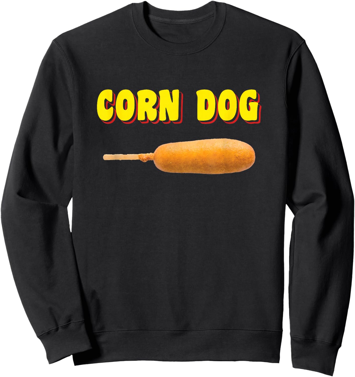 Corn Dog , Carnival Style Sweatshirt - Sweatshirt | Black