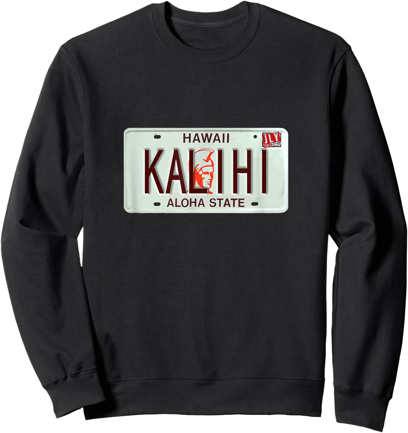 KALIHI Vintage Hawaii License Plate Sweatshirt - Sweatshirt | Black