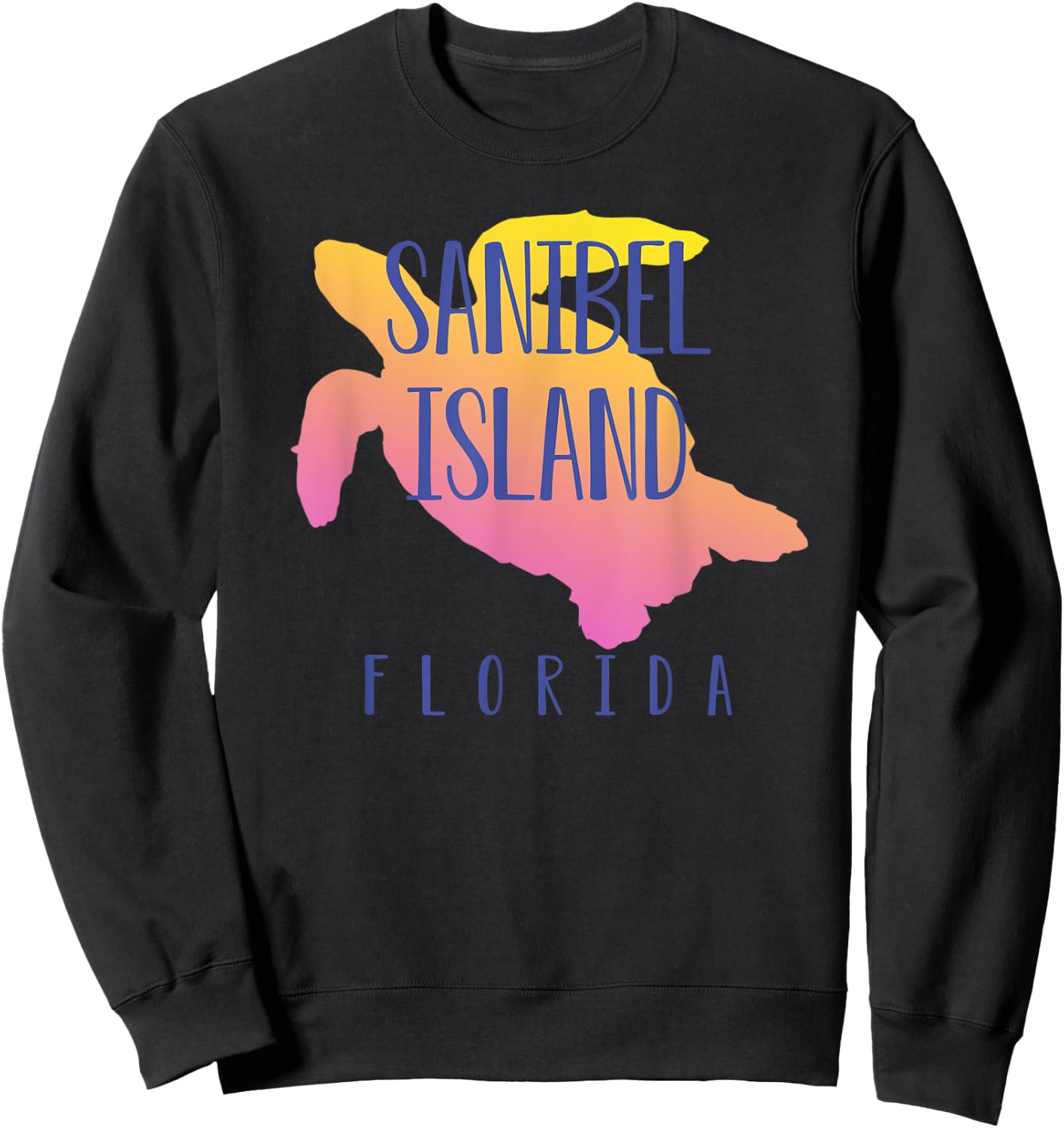 Sanibel Island Florida Sea Turtle Family Vacation Sweatshirt - Sweatshirt | Black