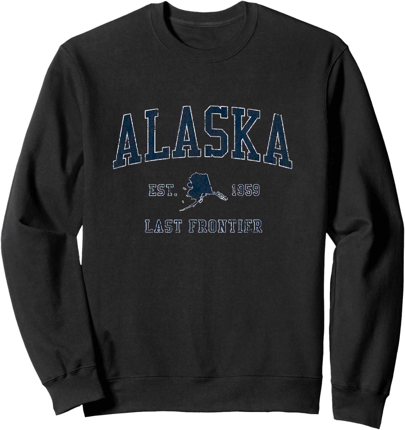 Retro Alaska T Shirt Vintage Sports Design Sweatshirt - Sweatshirt | Black