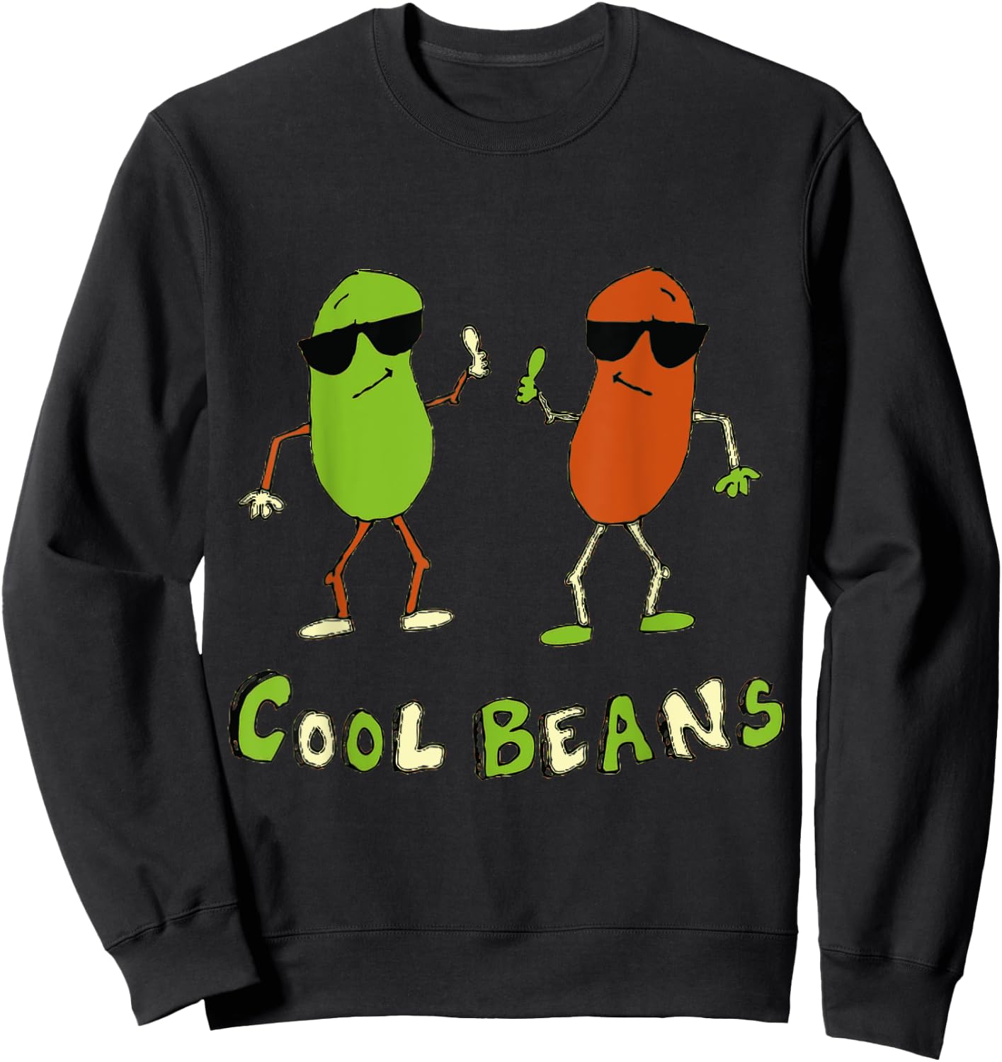 Retro 80's Cool Beans Sweatshirt - Sweatshirt | Black