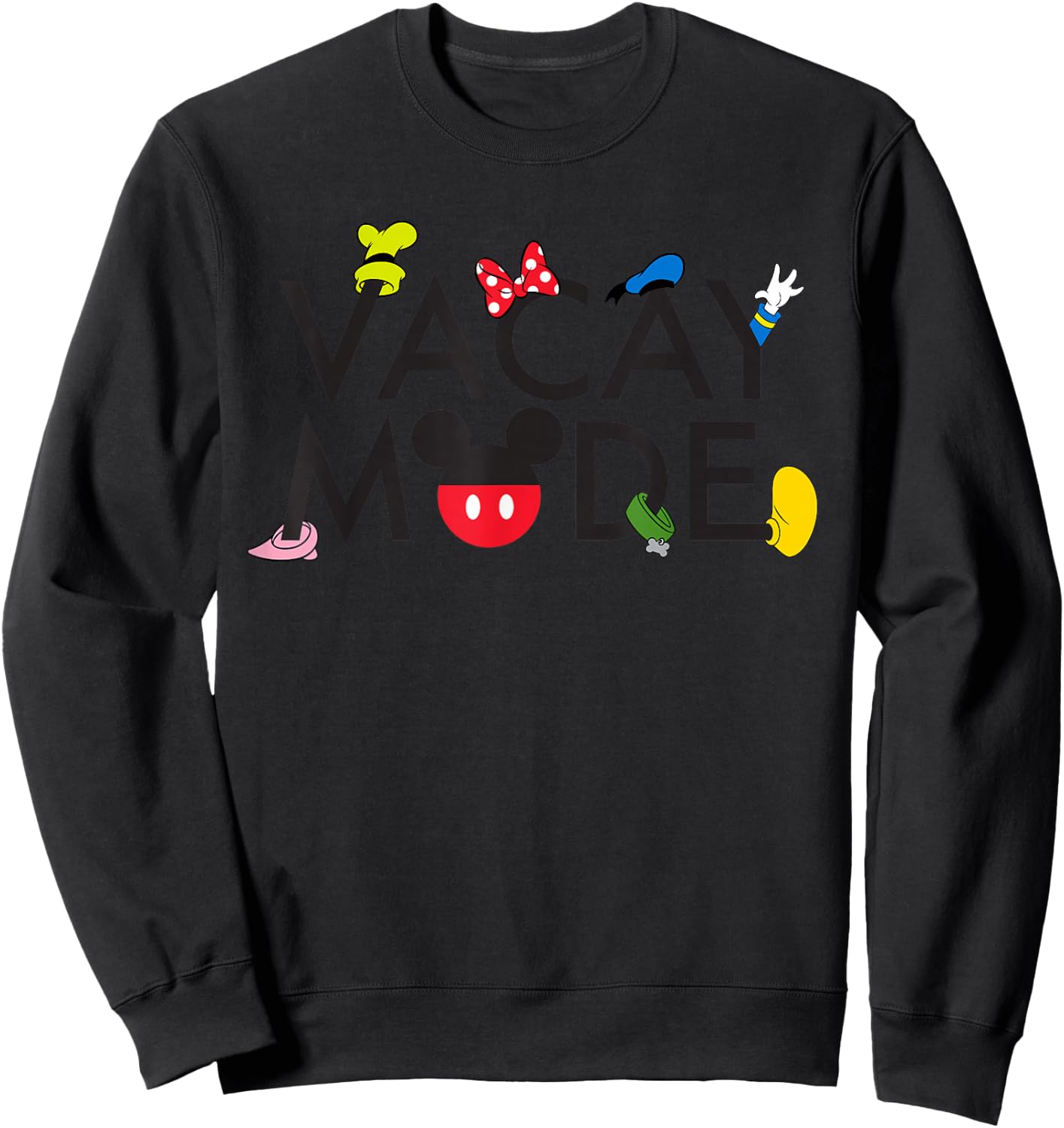 Disney Characters Vacay Mode Sweatshirt - Sweatshirt | Black