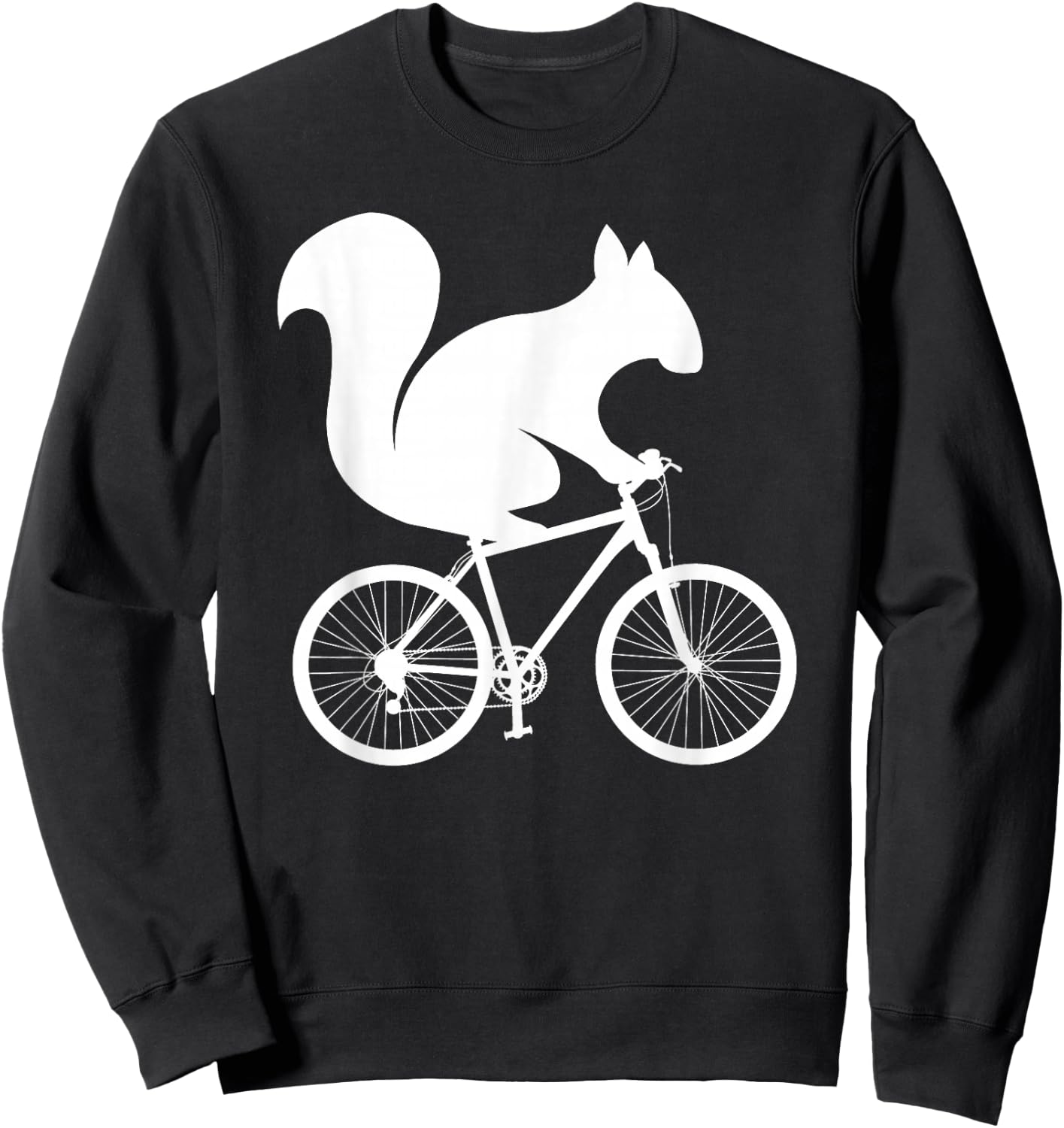 Squirrel Riding Bike MTB Cycling Sweatshirt - Sweatshirt | Black