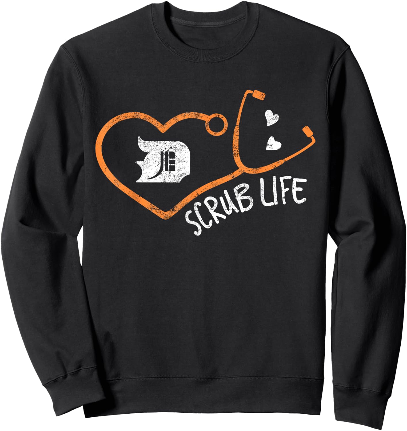Scrub Life Detroit Michigan Nurse Medical Professional Gift Sweatshirt - Sweatshirt | Black