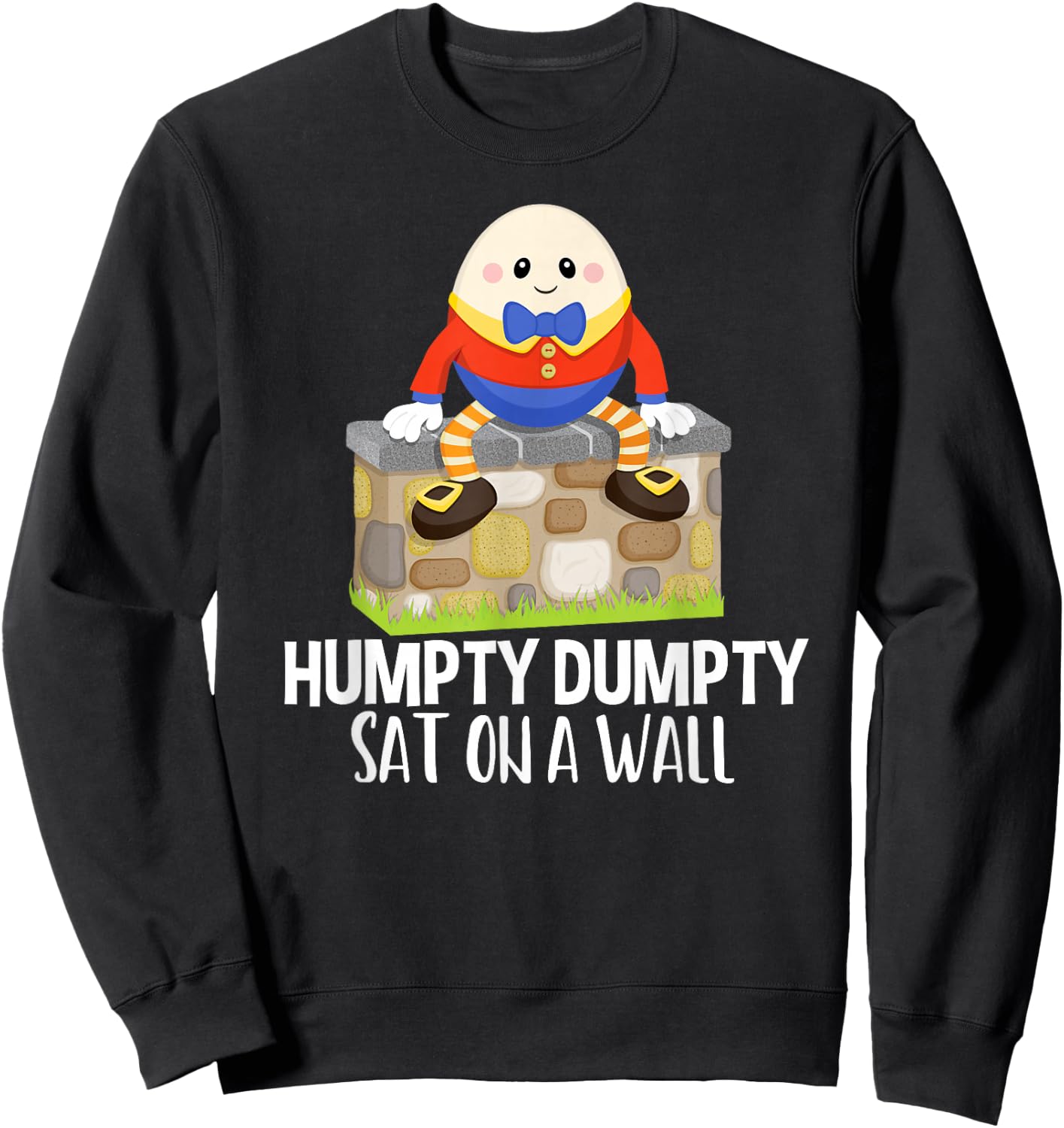 Humpty Dumpty Kids Nursery Rhyme Sweatshirt - Sweatshirt | Black