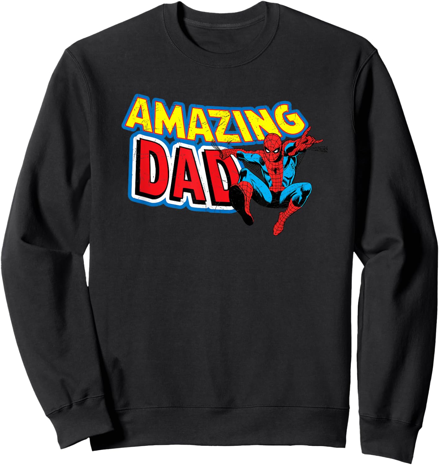 Marvel Spider-Man Amazing Dad Comic Book Father's Day Sweatshirt - Sweatshirt | Black