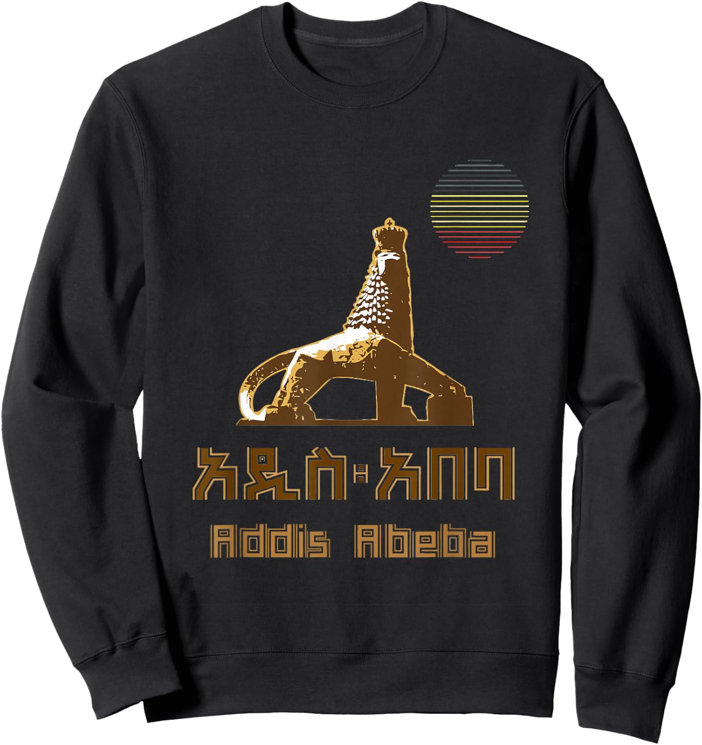 Love Ethiopia Addis Ababa city shirt Ethiopian t shirt gift Sweatshirt - Sweatshirt | Black