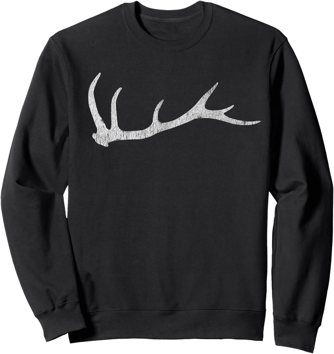 Elk Shed 6 Point Antler Rack Hunting Sweatshirt - Sweatshirt | Black