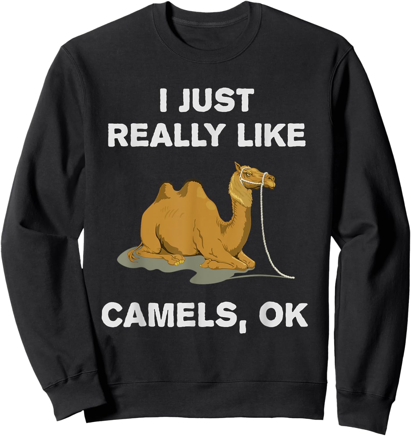I Just Really Like Camels OK? Humour Funny Camel Sweatshirt - Sweatshirt | Black