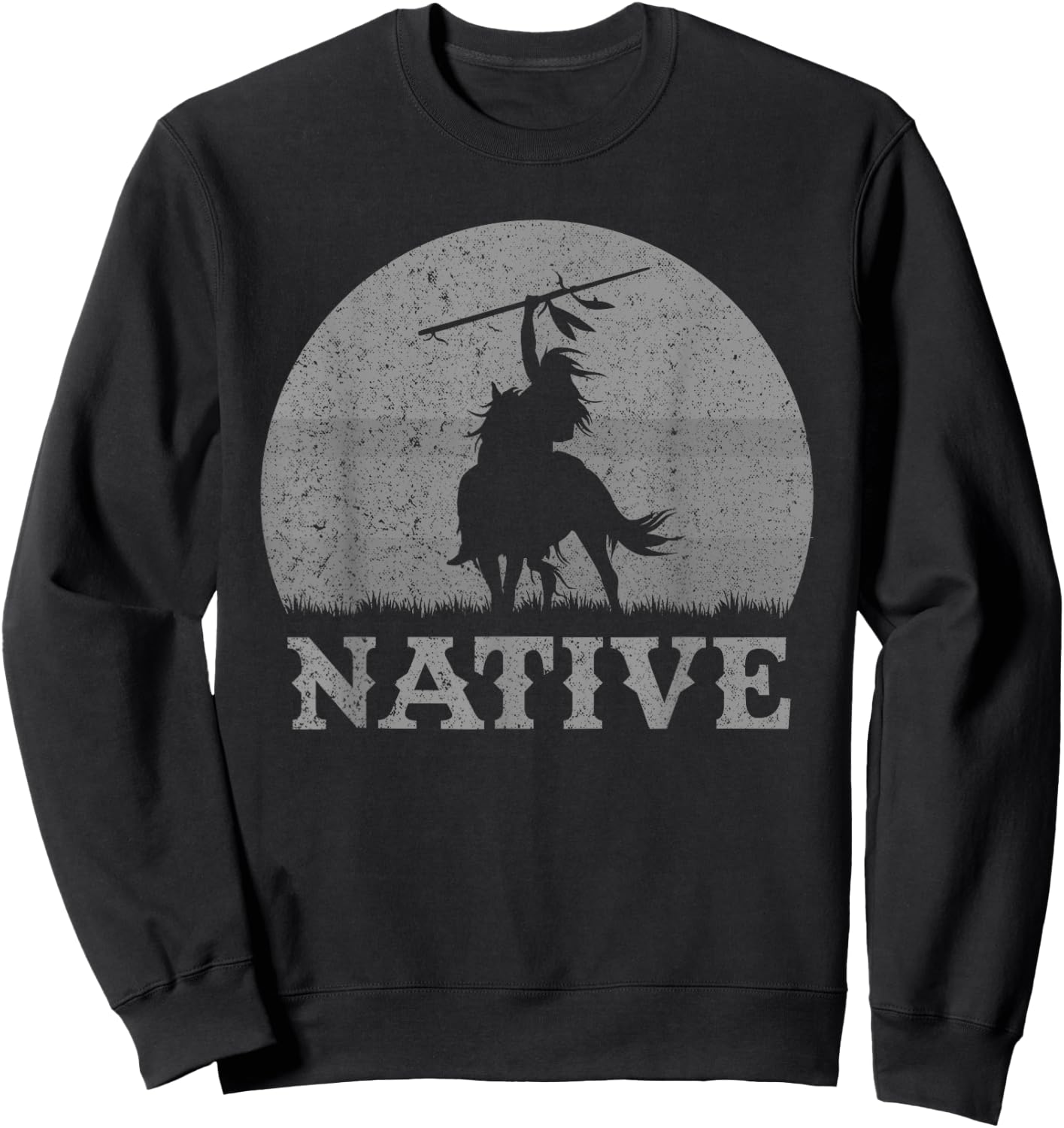 Northwest Native American Knight Pride Mountain Warrior Sweatshirt - Sweatshirt | Black