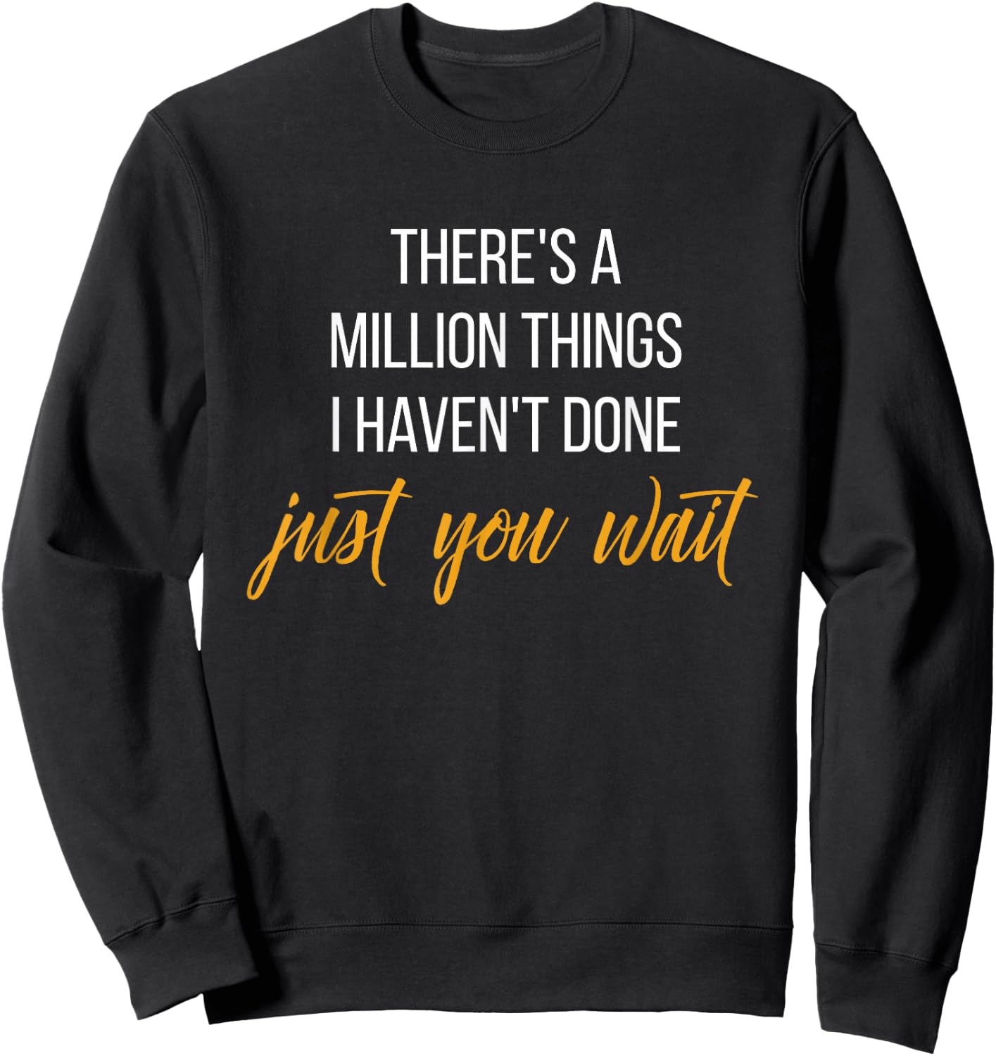 There's a Million Things I haven't Done, Just You Wait Shirt Sweatshirt - Sweatshirt | Black