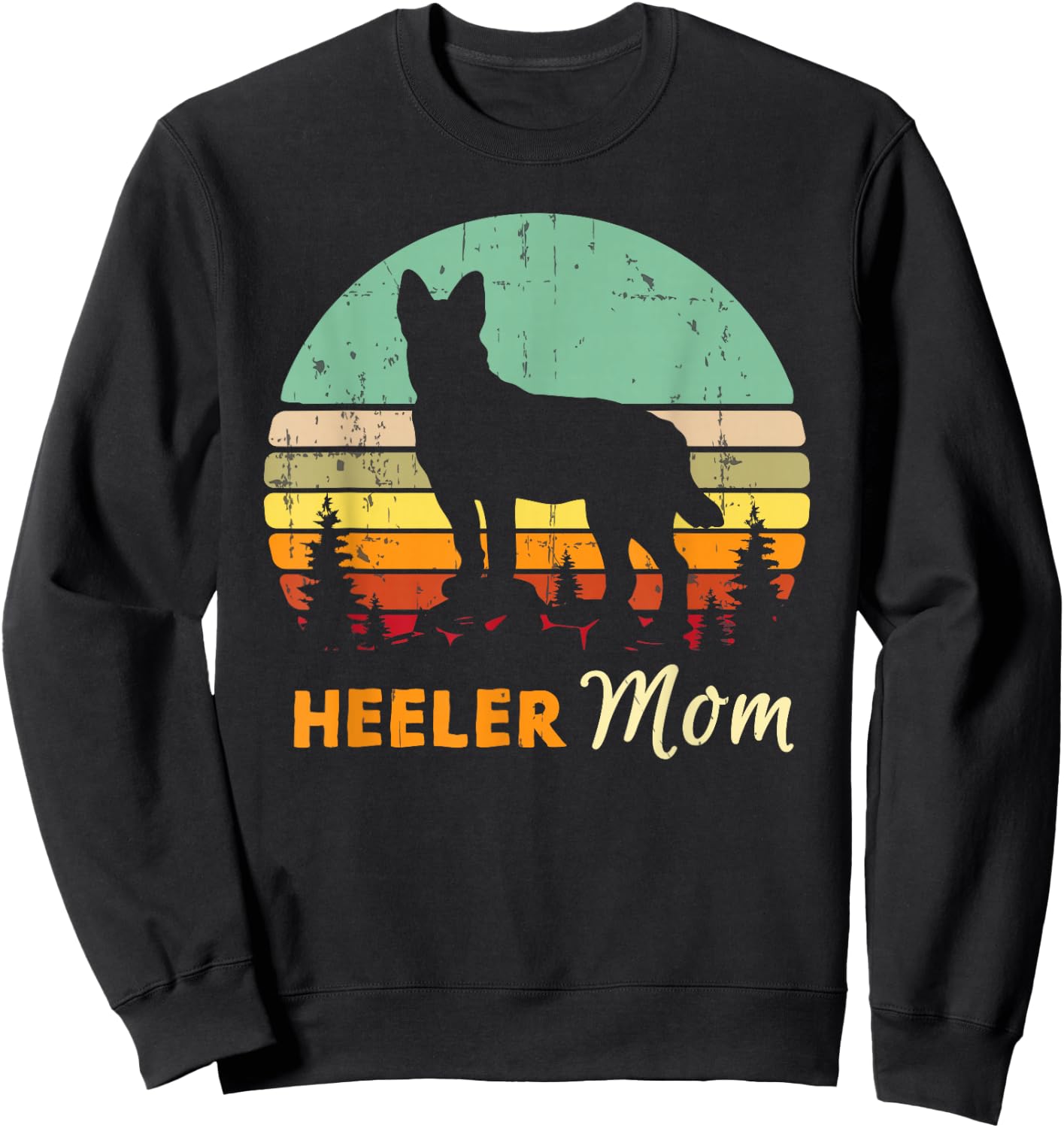 Heeler Mom Shirt | Mama, Mother, Pet Cattle Dog Owner Gift Sweatshirt - Sweatshirt | Black