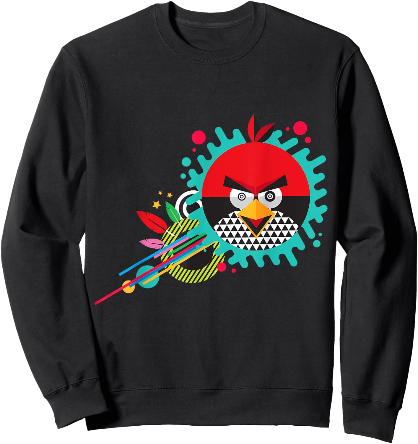Angry Birds Red Geometric Official Merchandise Sweatshirt - Sweatshirt | Black