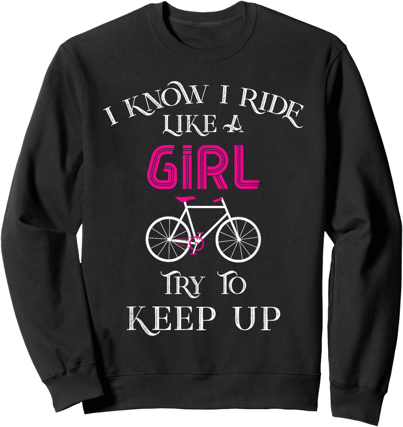 Cute Bicycle Bike Shirt Woman Girl Birthday Mothers Day Gift Sweatshirt - Sweatshirt | Black