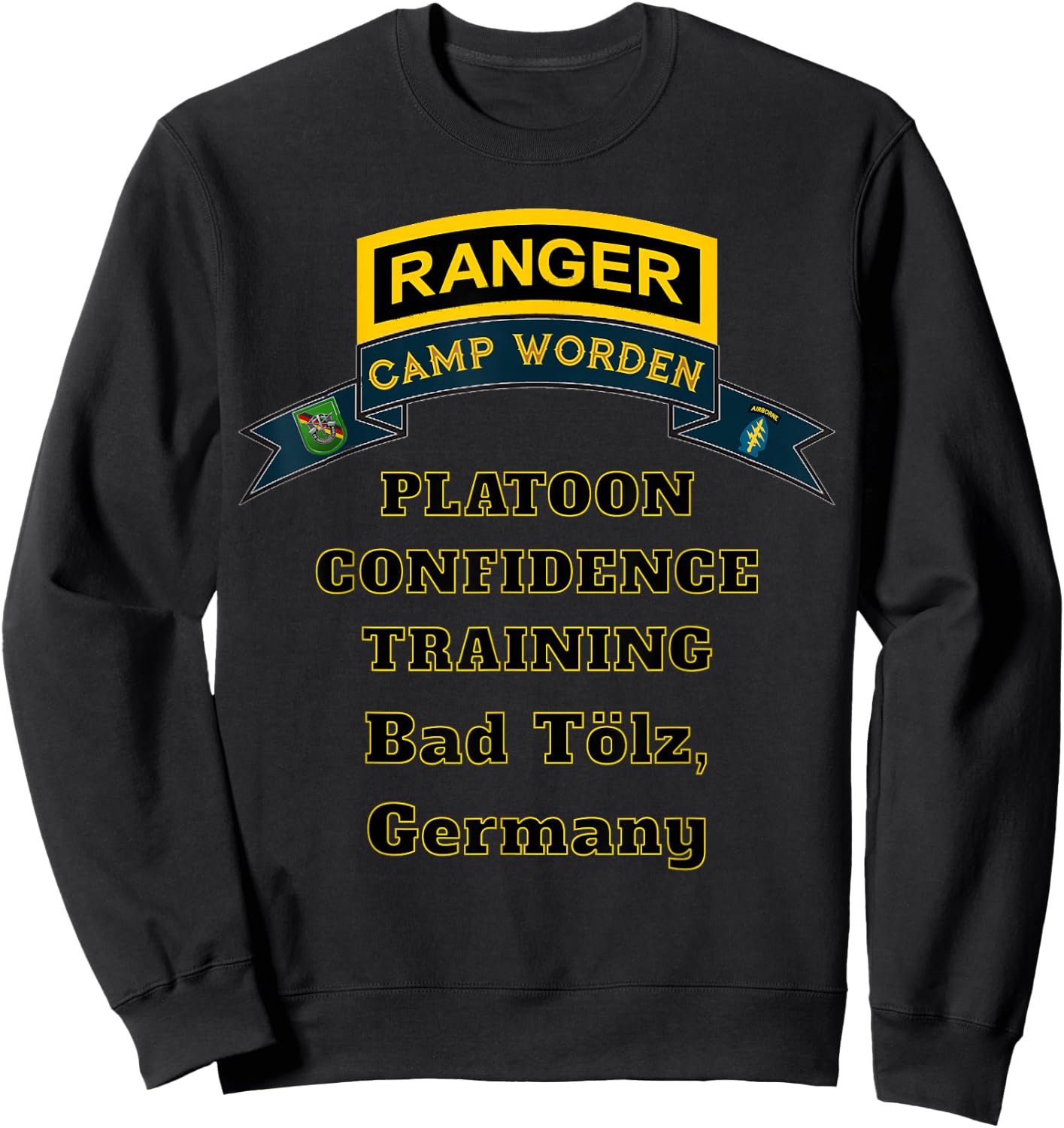 Camp Worden Platoon Confidence Training Dark Color Sweatshirt - Sweatshirt | Black