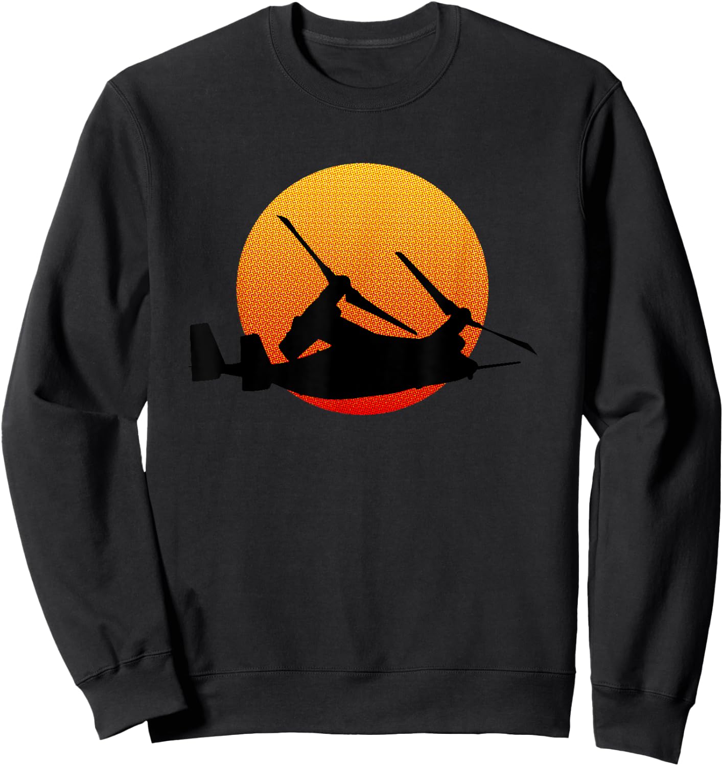 V-22 Osprey Aircraft Military History Lovers Sweatshirt - Sweatshirt | Black