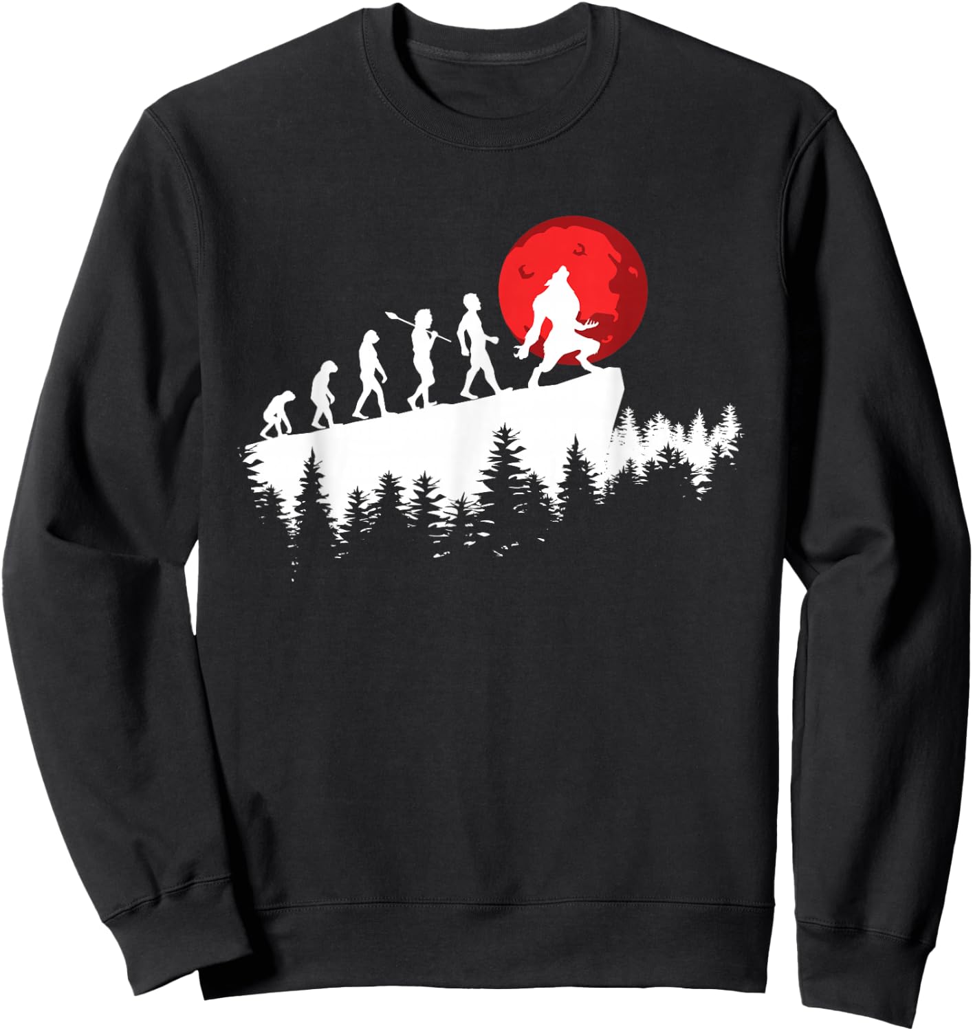 Werewolf Evolution - Werewolves Full Moon Sweatshirt - Sweatshirt | Black
