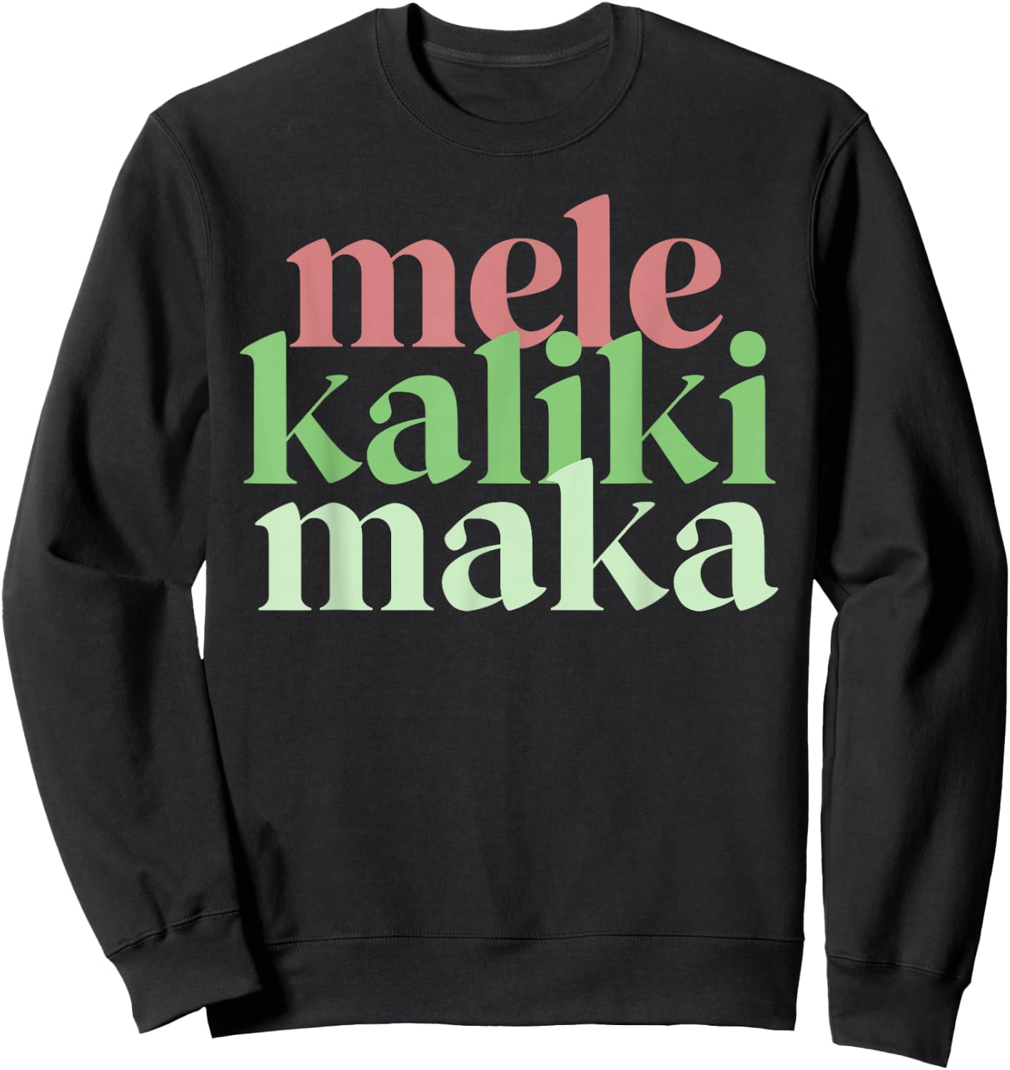Mele Kalikimaka Retro Christmas Modern Hawaiian Women Sweatshirt - Sweatshirt | Black