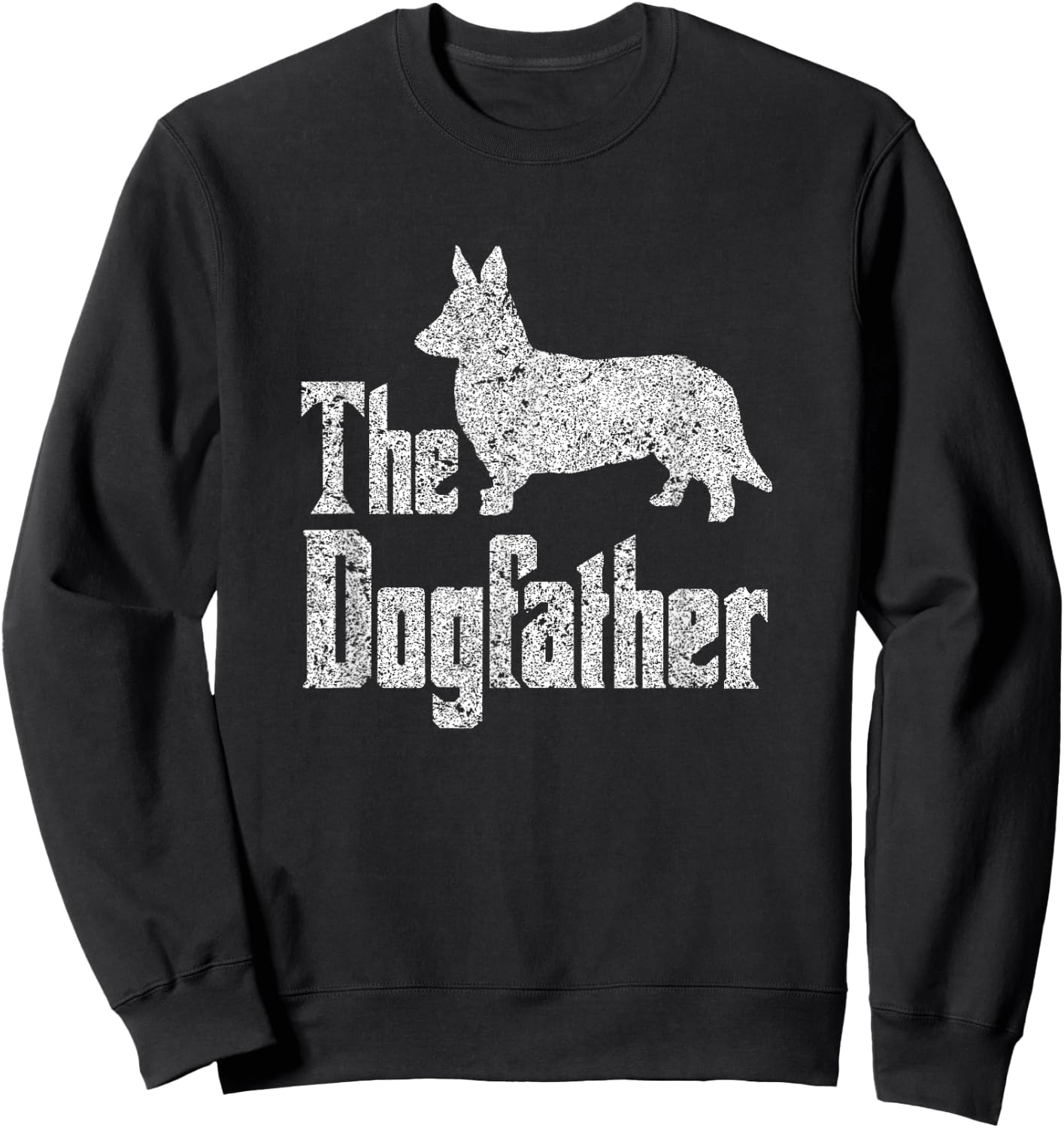 The Dogfather Cardigan Welsh Corgi funny dog gift Women Girls Kids Sweatshirt - Sweatshirt | Black