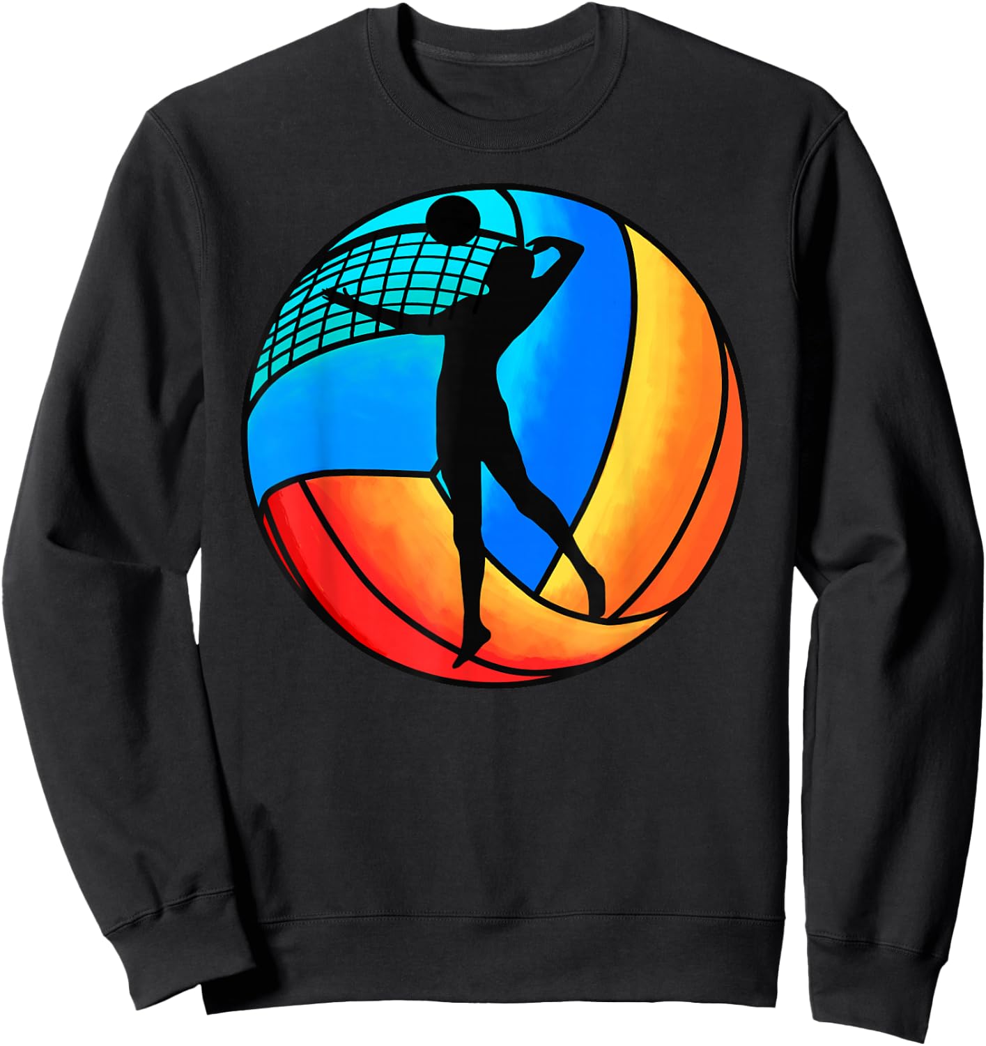 Beach Volleyball Vintage Sweatshirt - Sweatshirt | Black