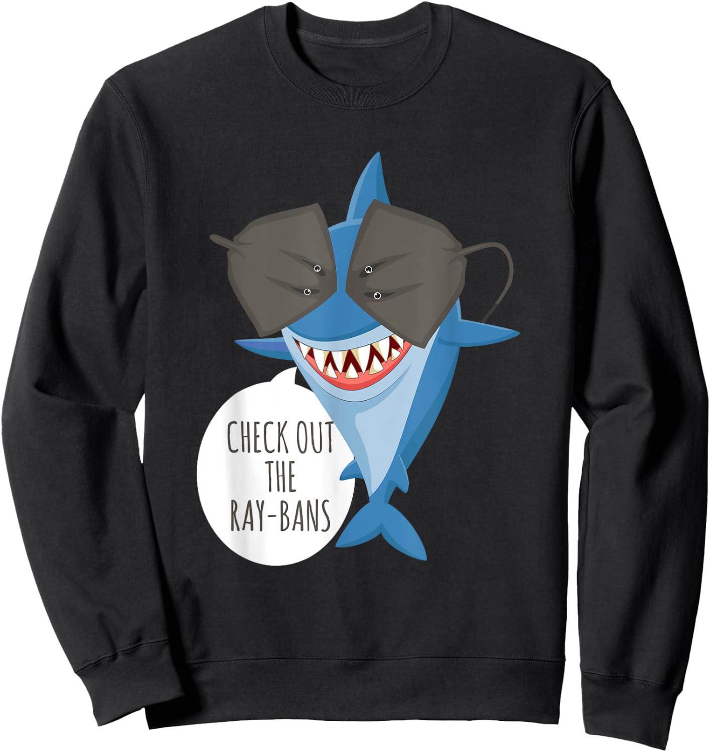 Check out the ray bans fun design Sweatshirt - Sweatshirt | Black