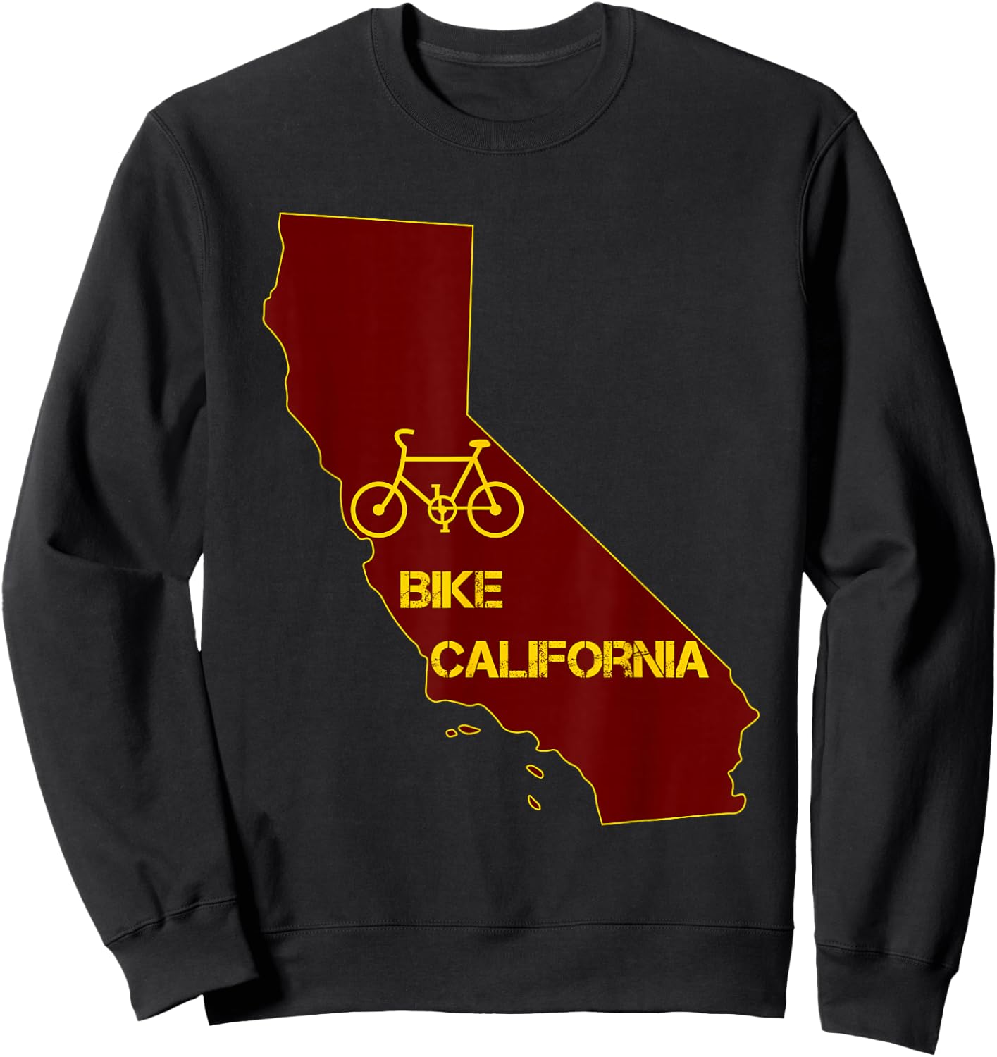 Bike California Shirt (Red Background) Sweatshirt - Sweatshirt | Black