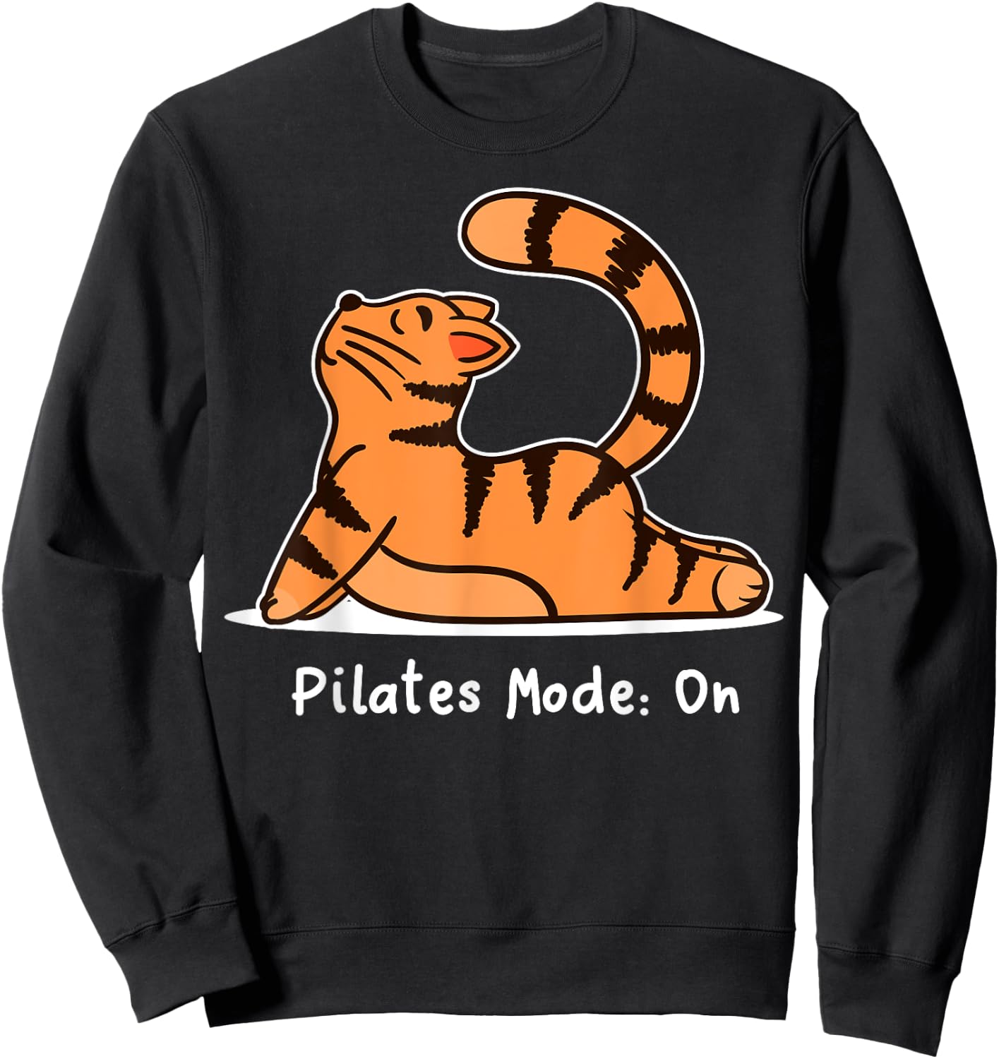 Cute Kitten Cat Pilates Fitness Training Workout Sweatshirt - Sweatshirt | Black