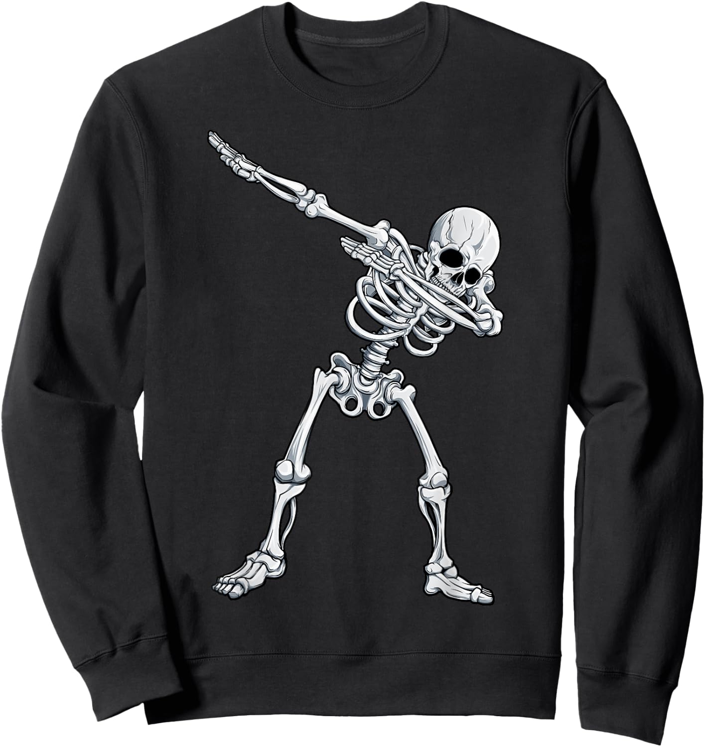 Dabbing Skeleton T Shirt Halloween Kids Boys Men Funny Dab Sweatshirt - Sweatshirt | Black
