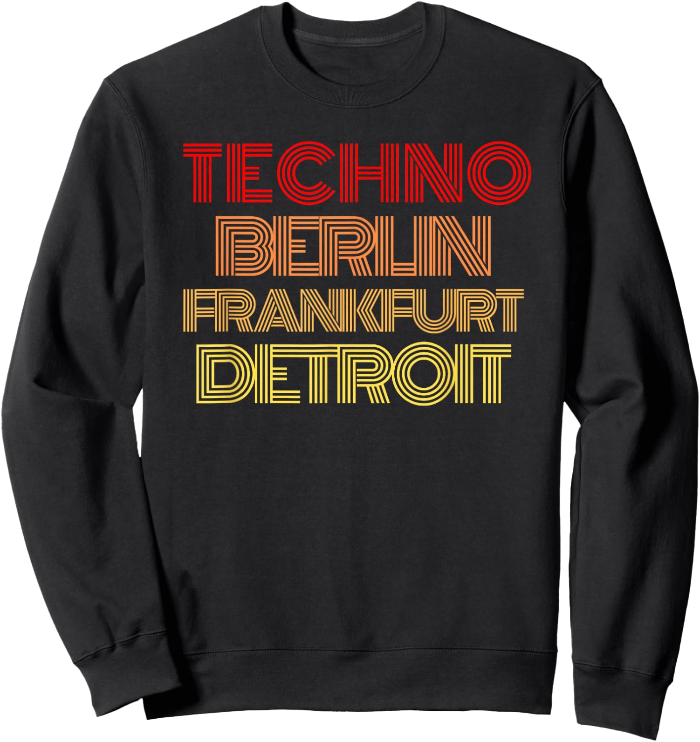 Synthesizer print Berlin Frankurt Detroit. Techno fan. Sweatshirt - Sweatshirt | Black