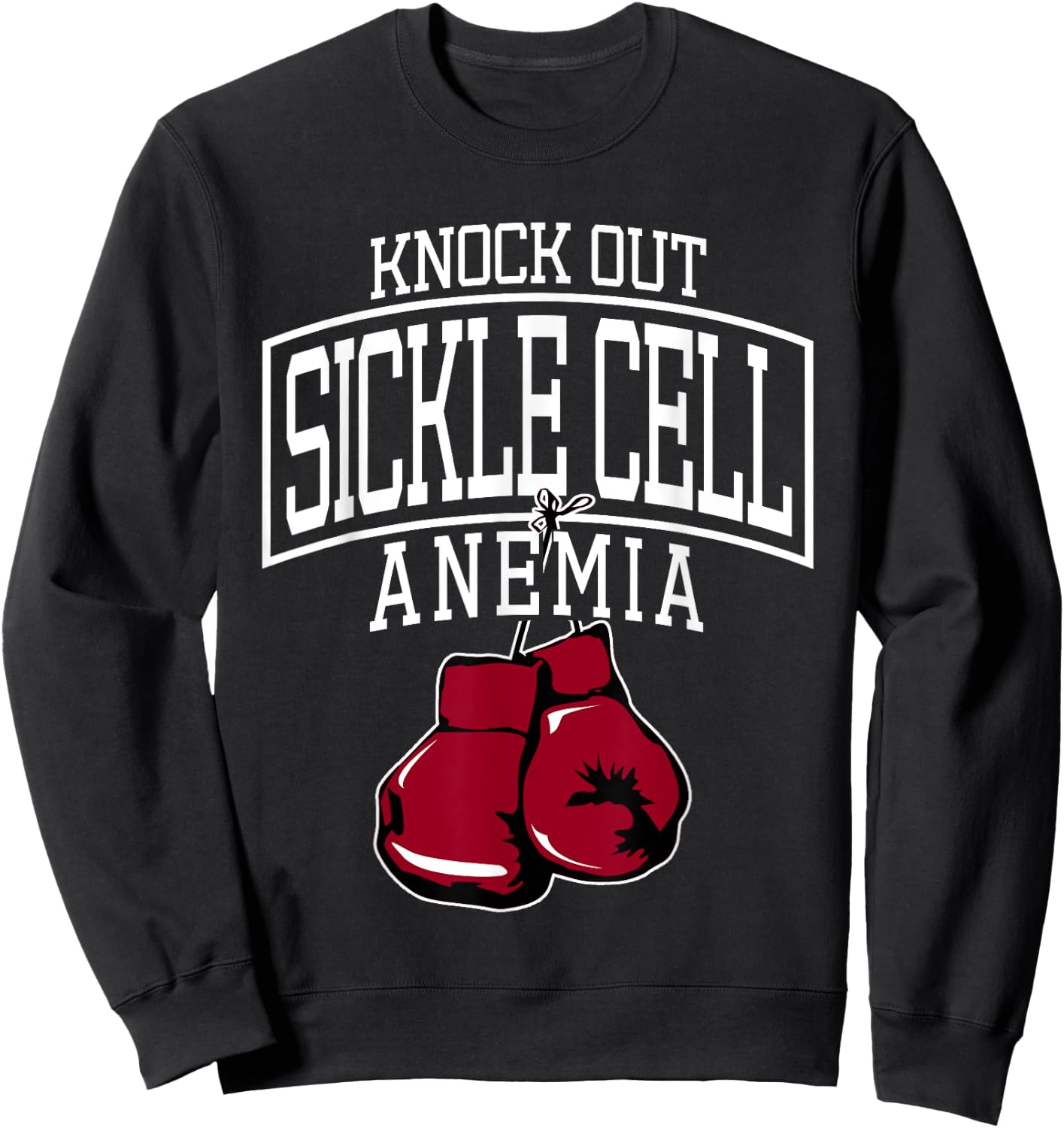 Sickle Cell Awareness Shirt Anemia Support Knock Out Sweatshirt - Sweatshirt | Black