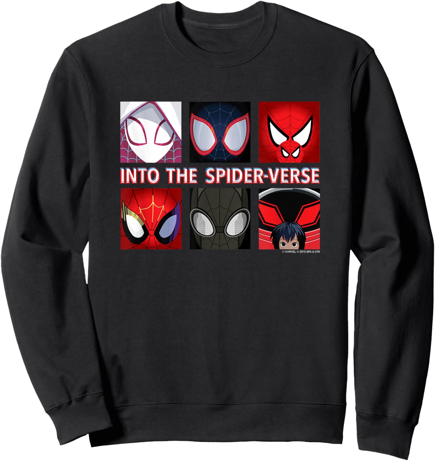 Marvel Spider-Man Into the Spider-Verse Spider-Heroes Sweatshirt - Sweatshirt | Black