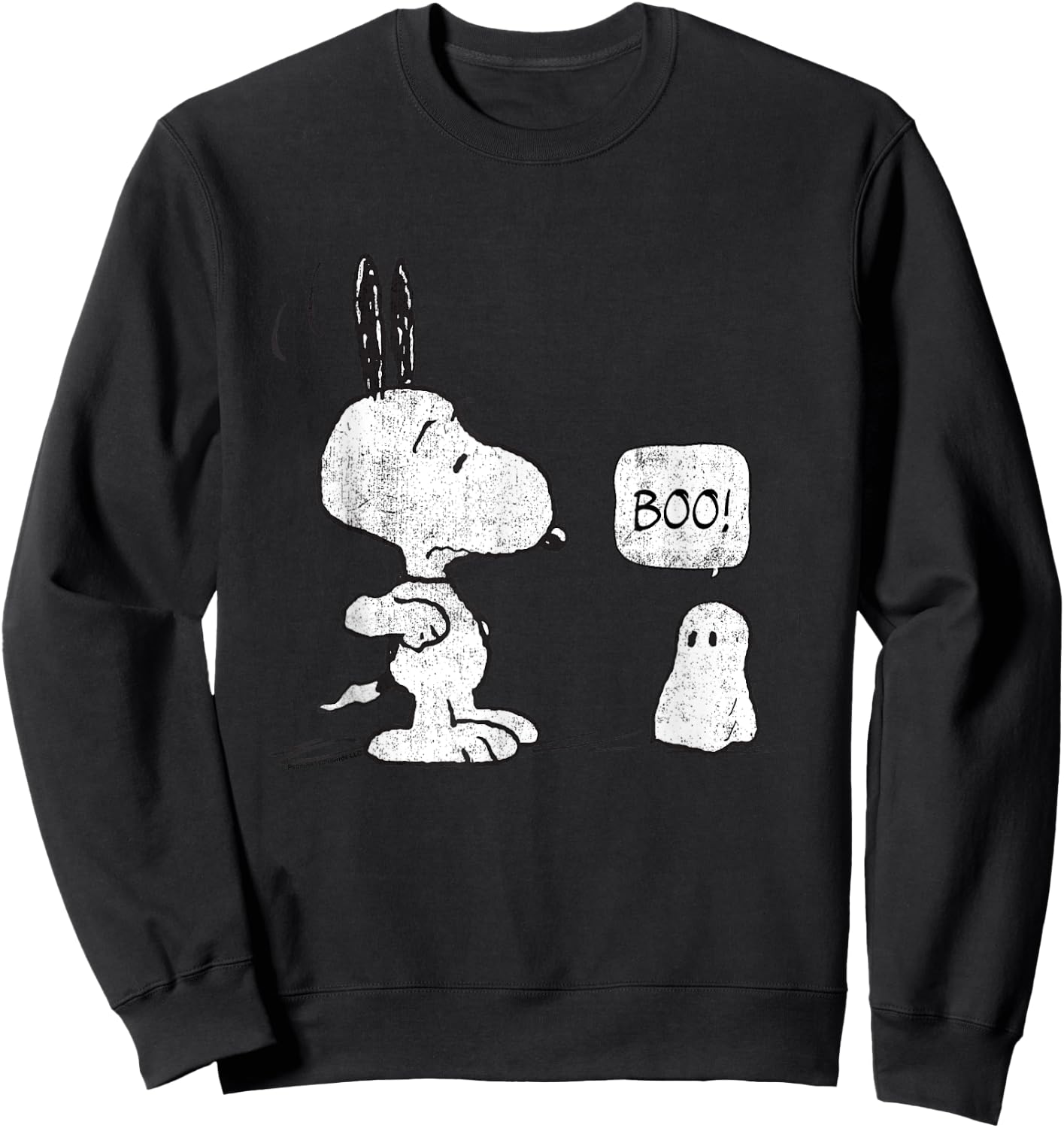 Peanuts Halloween Ghost Fright Snoopy Sweatshirt - Sweatshirt | Black