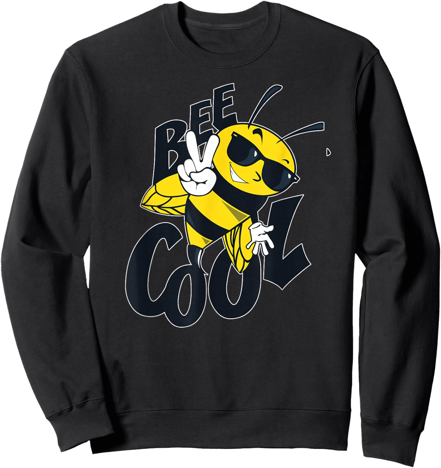 Bee Honey Bee Bumblebee Honeycomb Bee Cool Sweatshirt - Sweatshirt | Black