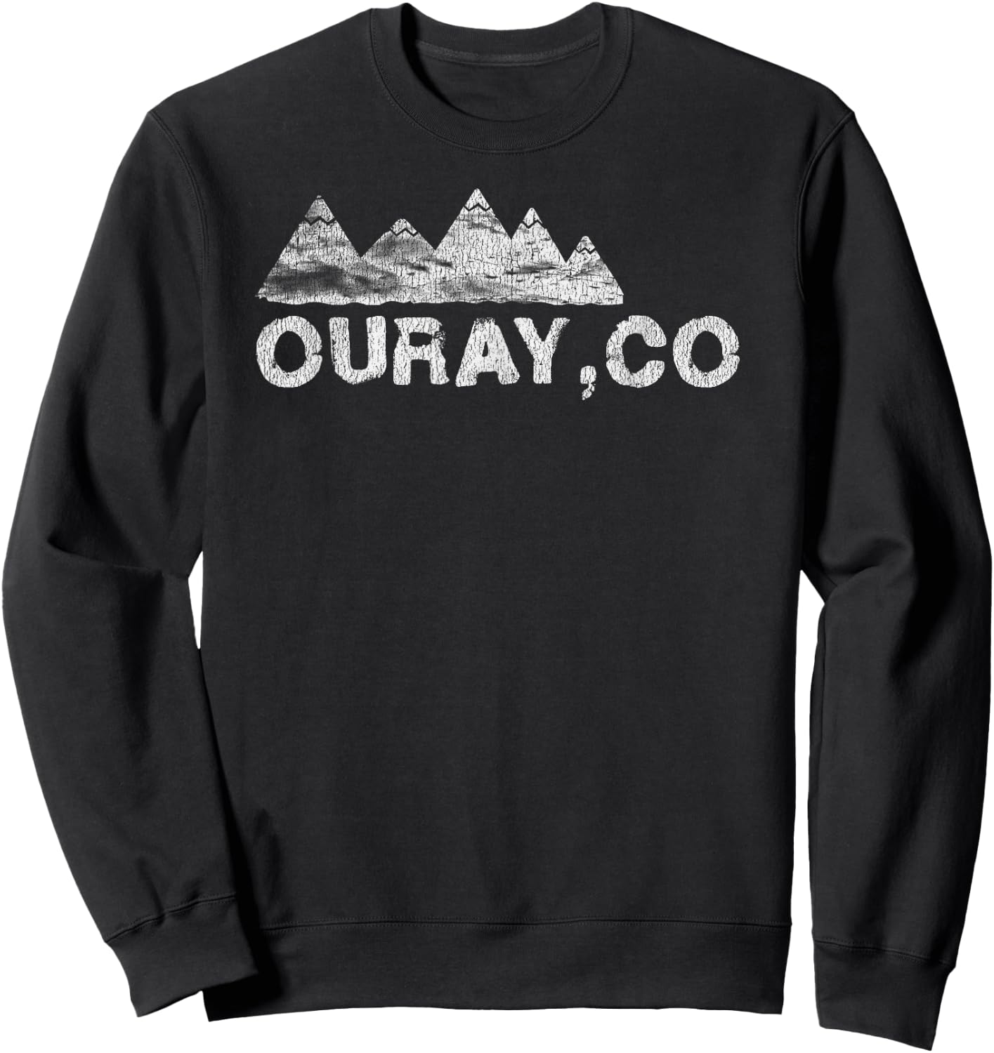Cool Retro Grunge Ouray CO Sweatshirt - Sweatshirt | Black
