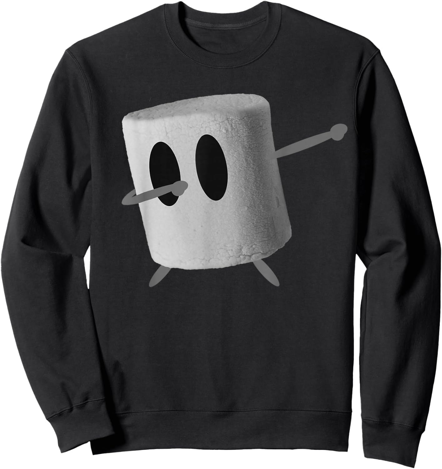 Cute Dabbing Marshmallow Sweatshirt - Sweatshirt | Black