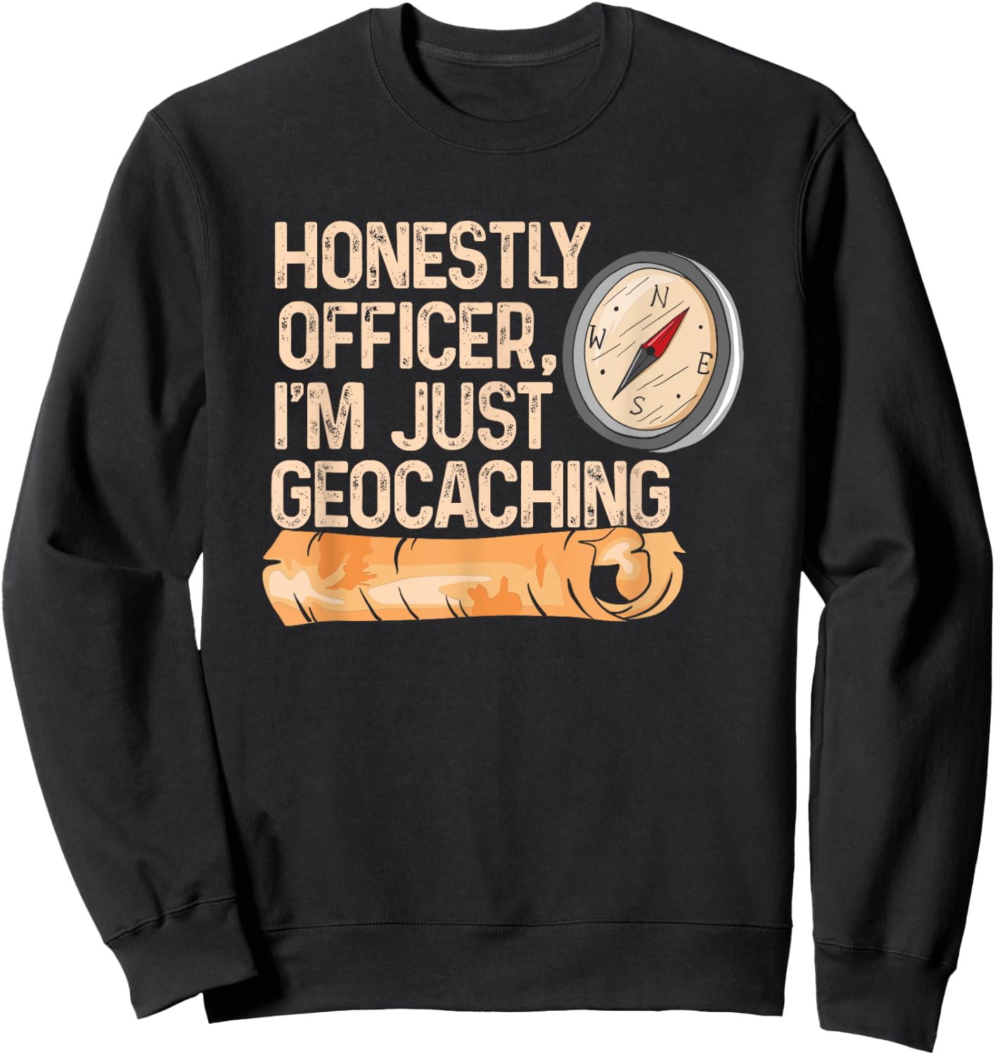 Metal Detecting for Geocacher Detectorist Geocaching Sweatshirt - Sweatshirt | Black