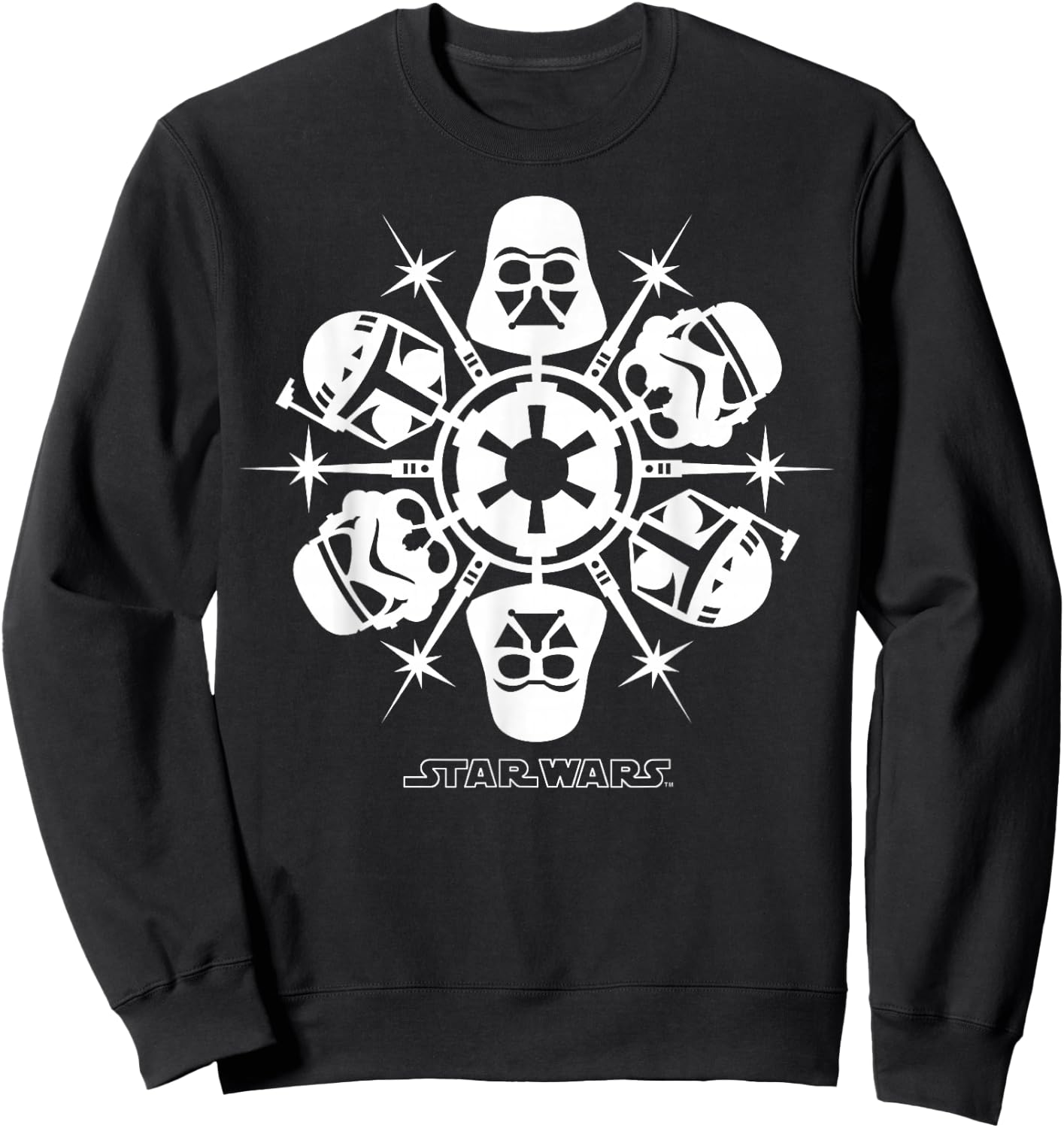 Star Wars Dark Side Snowflake Christmas Sweatshirt - Sweatshirt | Black