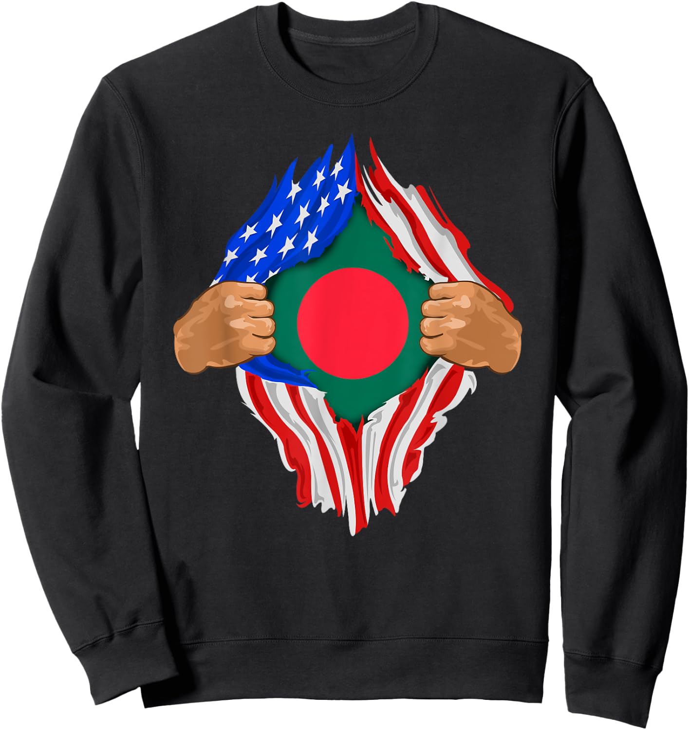 Bangladeshi Blood Inside Me | Bangladesh Flag Gift Sweatshirt - Sweatshirt | Black