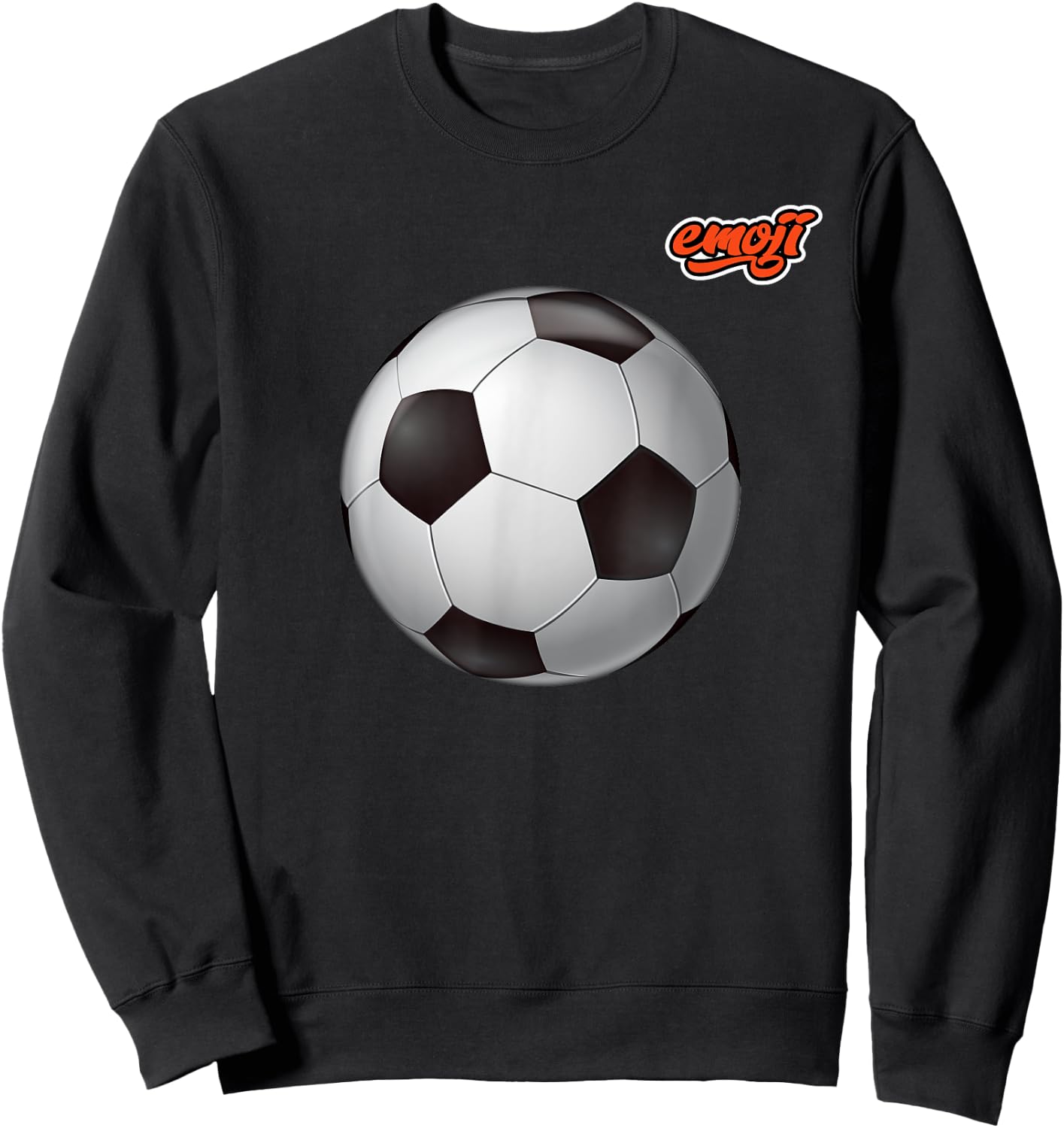 soccer ball Glossy Sweatshirt - Sweatshirt | Black