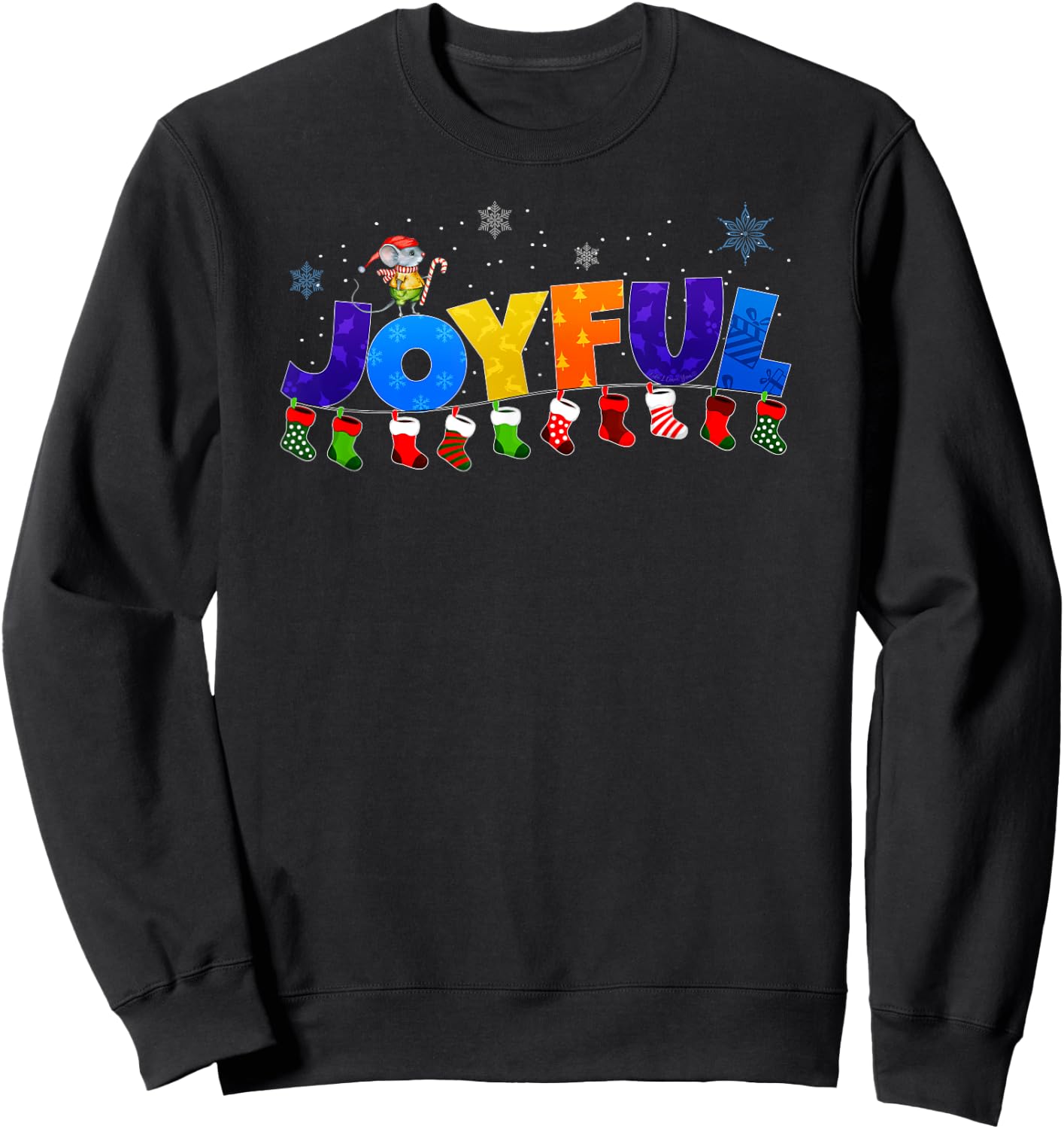 Life I Love You Adult Christmas - Black - Small - Short Sleeve - Festive Holiday Design - Casual Sweatshirt - Sweatshirt | Black
