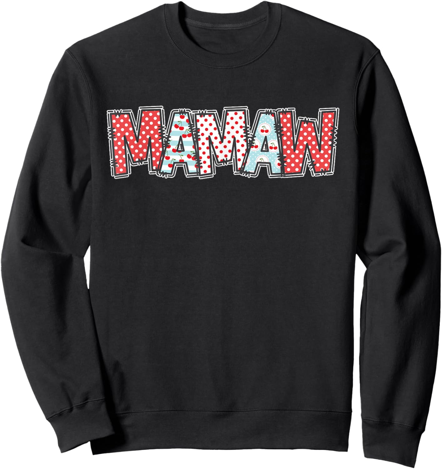 Boho Cherry Grandma Mamaw Halloween Costume Sweatshirt - Sweatshirt | Black