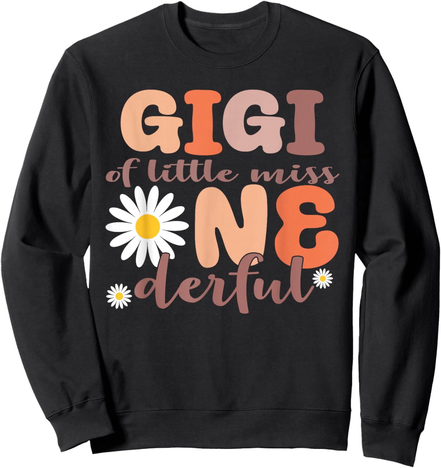 Gigi of Little Miss Onederful First Birthday Daisy Sweatshirt - Sweatshirt | Black