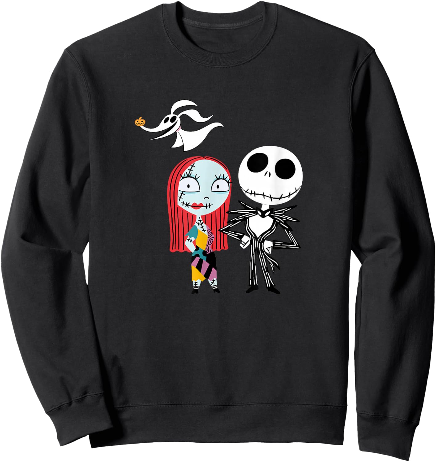Disney - Nightmare Before Christmas Jack and Sally Sweatshirt - Sweatshirt | Black