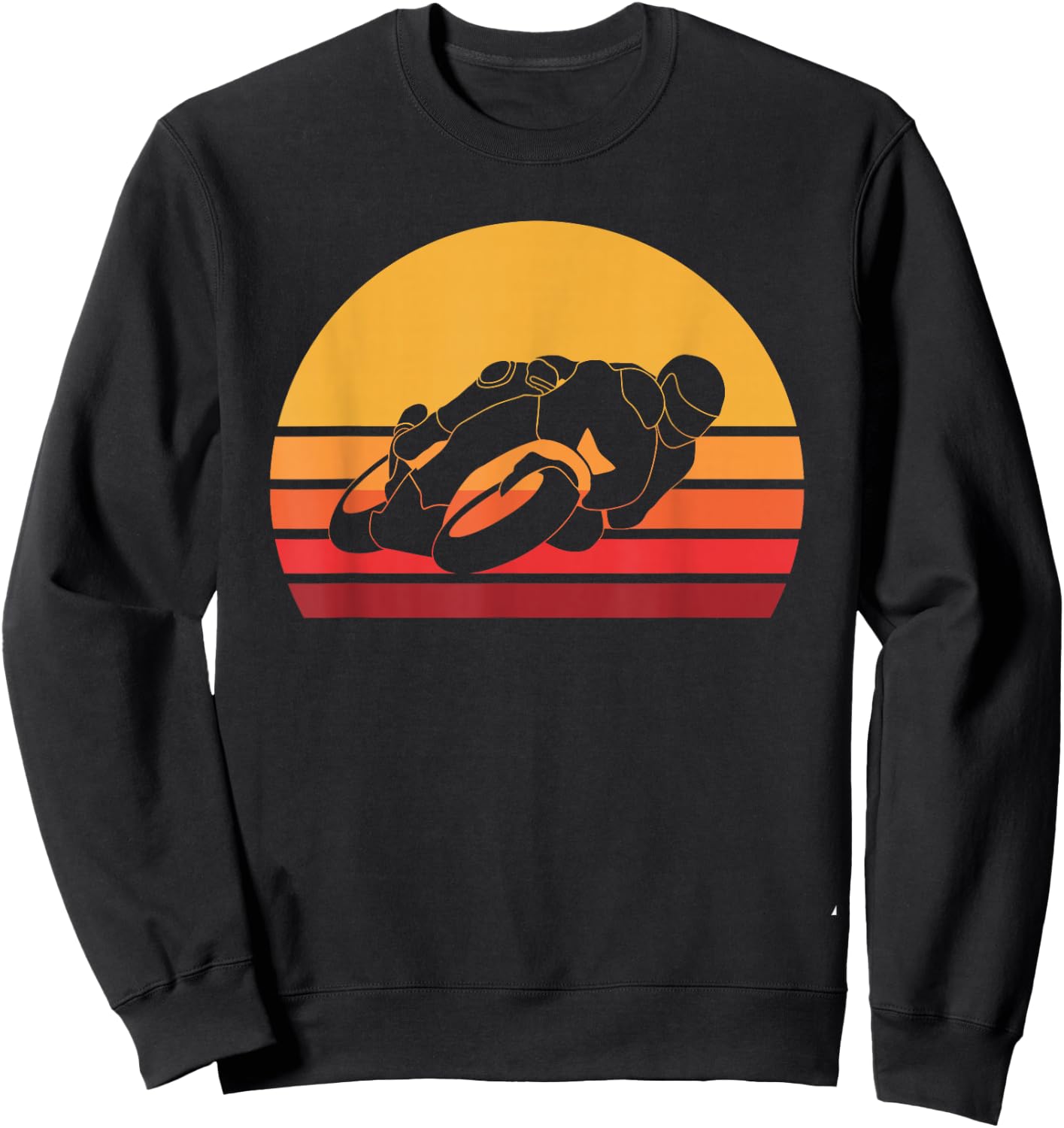 Retro Motorcycle Racing Vintage Road Racing Sweatshirt - Sweatshirt | Black